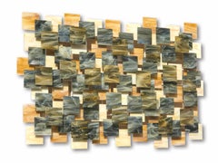 "Dunes" Original Glass and Metal Wall Sculpture