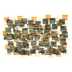 "Dunes" Original Glass and Metal Wall Sculpture