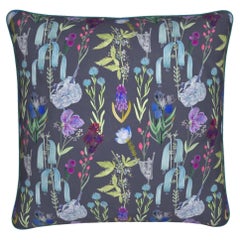 Dunham Ocean Watercolor Velvet Pillow