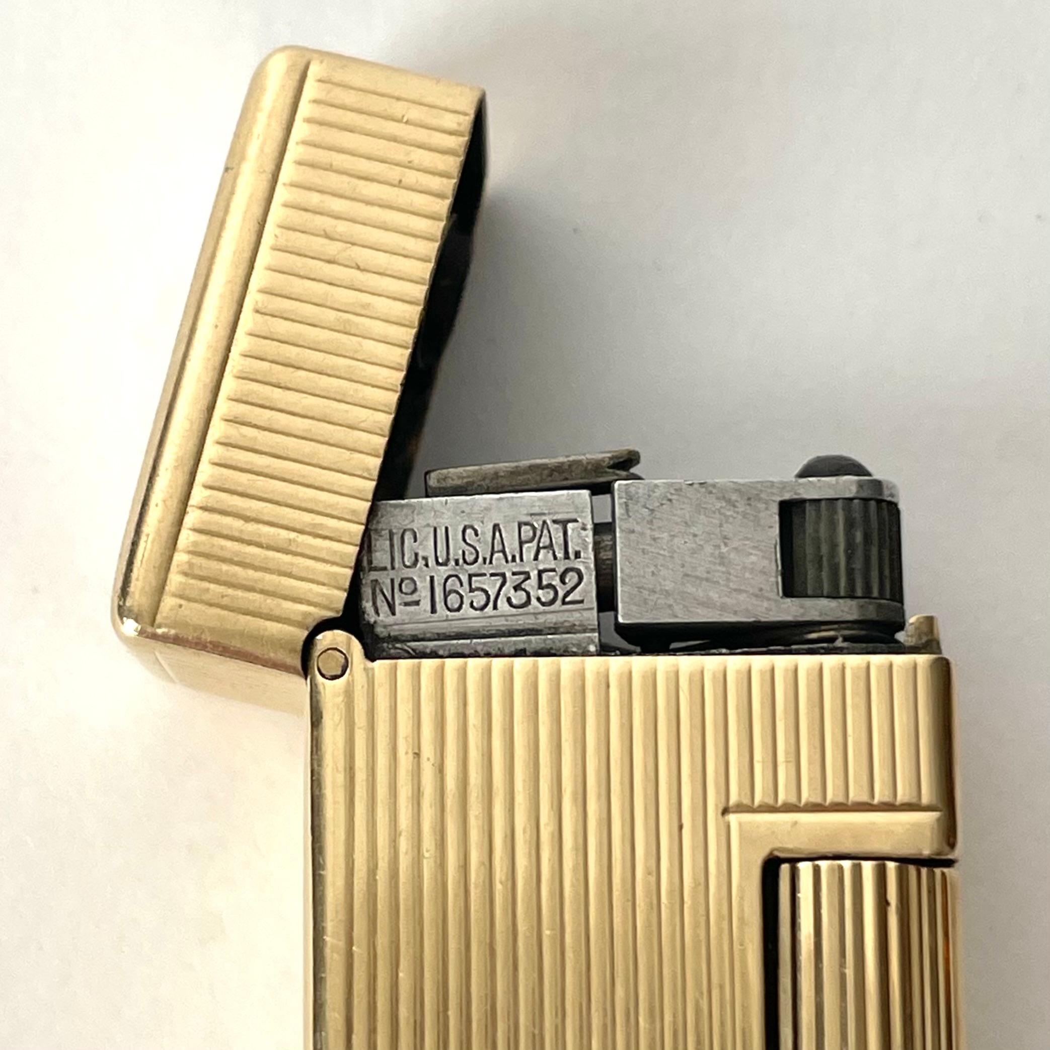 Dunhill 14 Carat Gold Cigarette Gasoline Lighter from 1940s-1950s 4