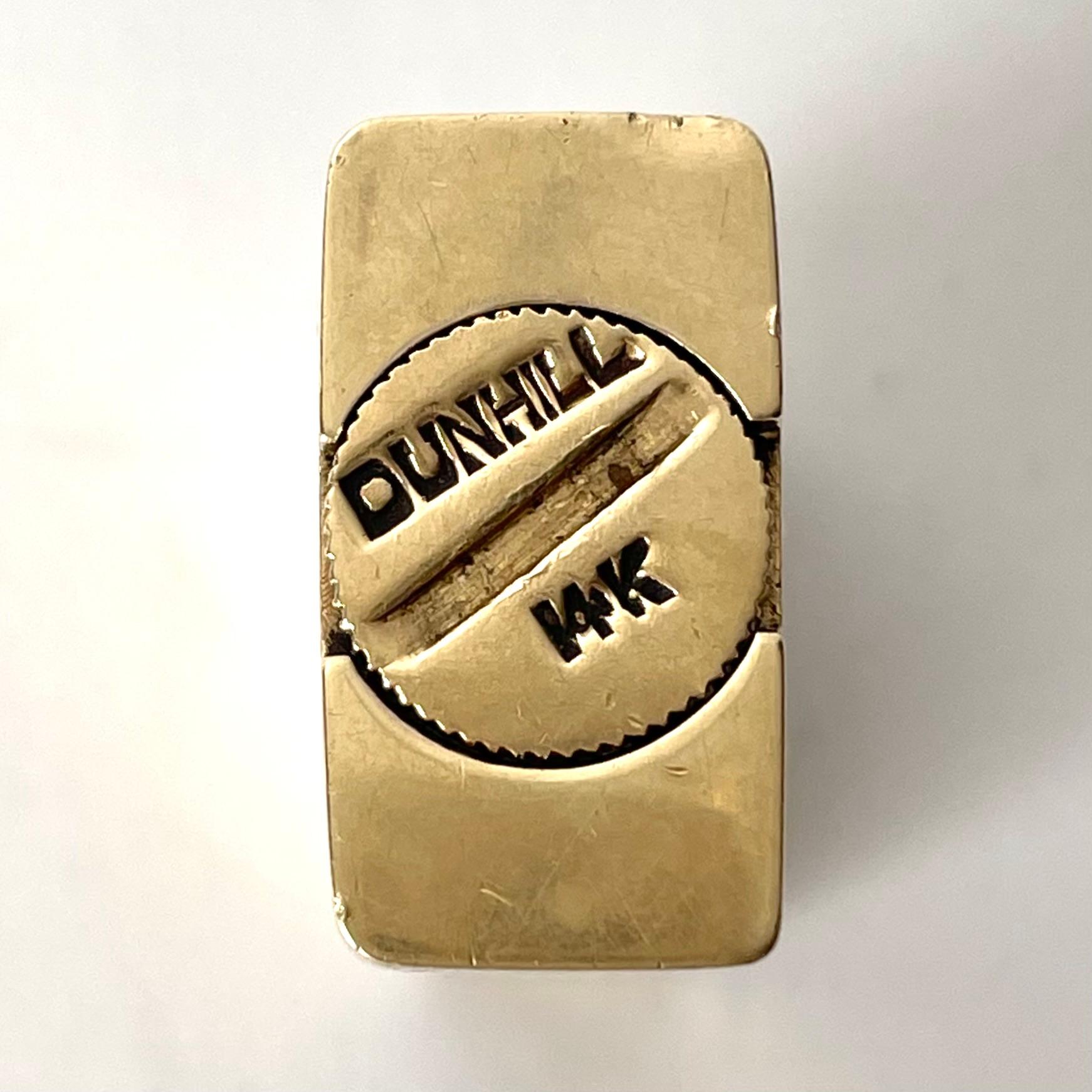 Dunhill 14 Carat Gold Cigarette Gasoline Lighter from 1940s-1950s 5
