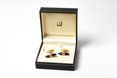 Dunhill 18 Carat Gold and Lapis Cufflinks Set