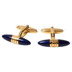 Dunhill 18 Carat Gold and Lapis Cufflinks Set