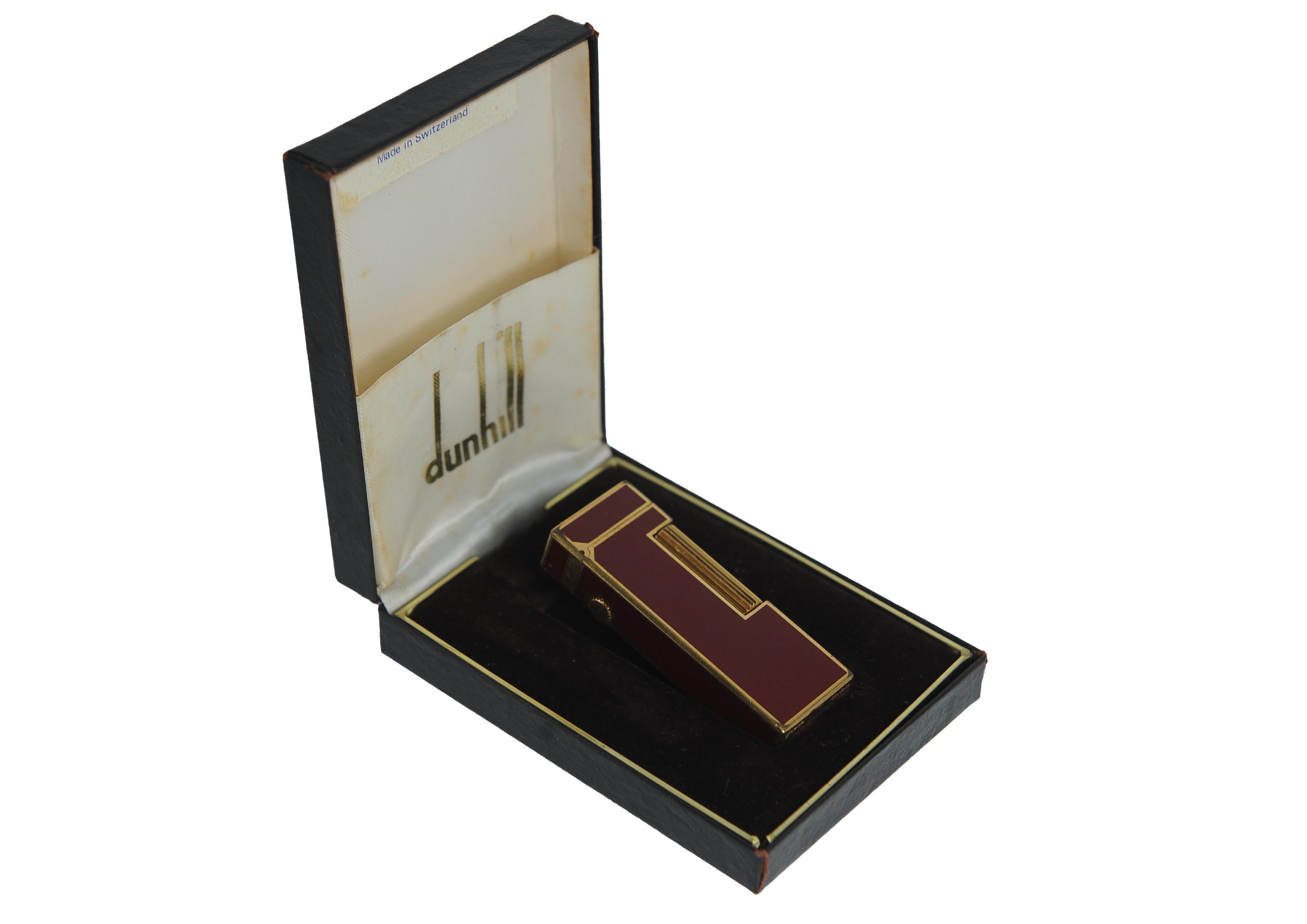 Accendino classico Rollagas di Dunhill placcato oro rosso a 18 carati in vendita 2
