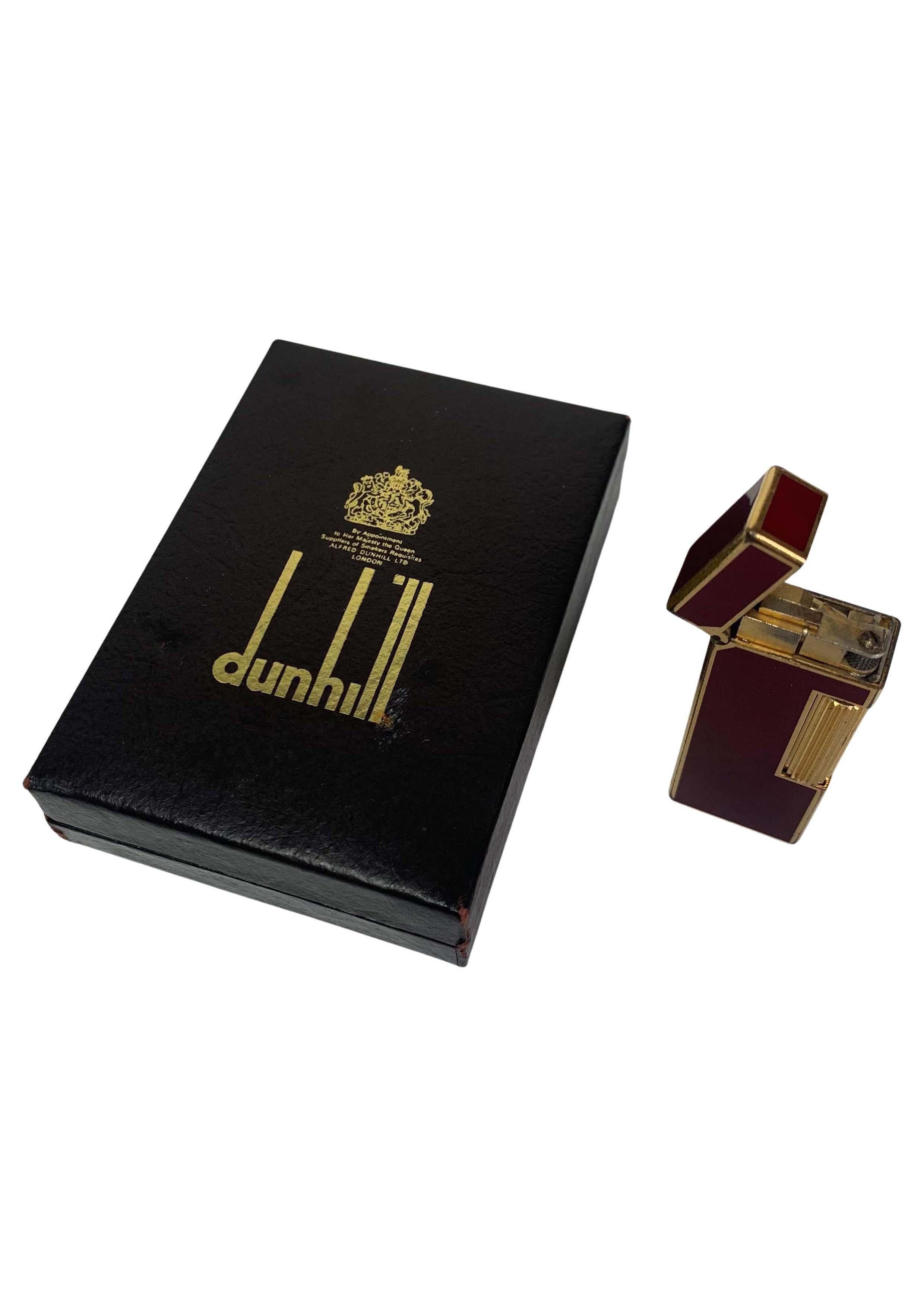 XX secolo Accendino classico Rollagas di Dunhill placcato oro rosso a 18 carati in vendita