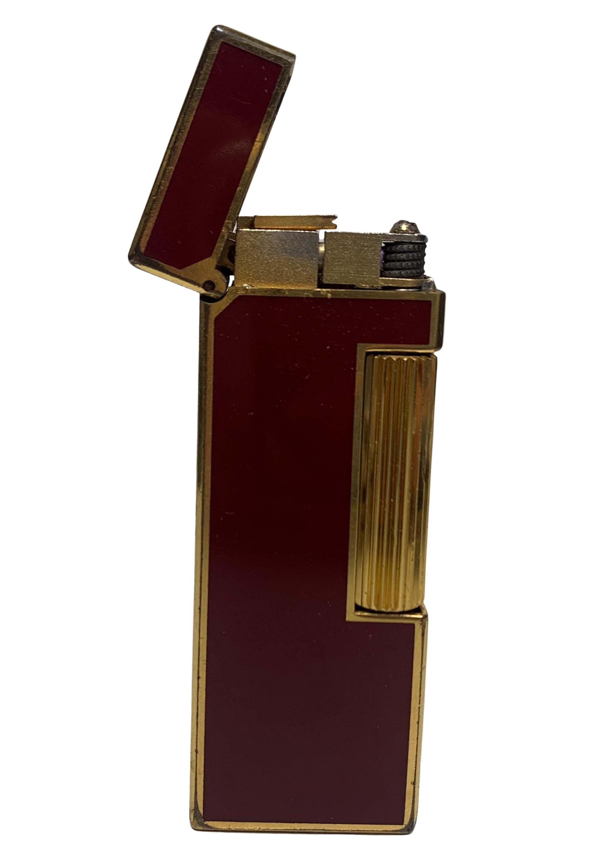 Accendino classico Rollagas di Dunhill placcato oro rosso a 18 carati in vendita 2