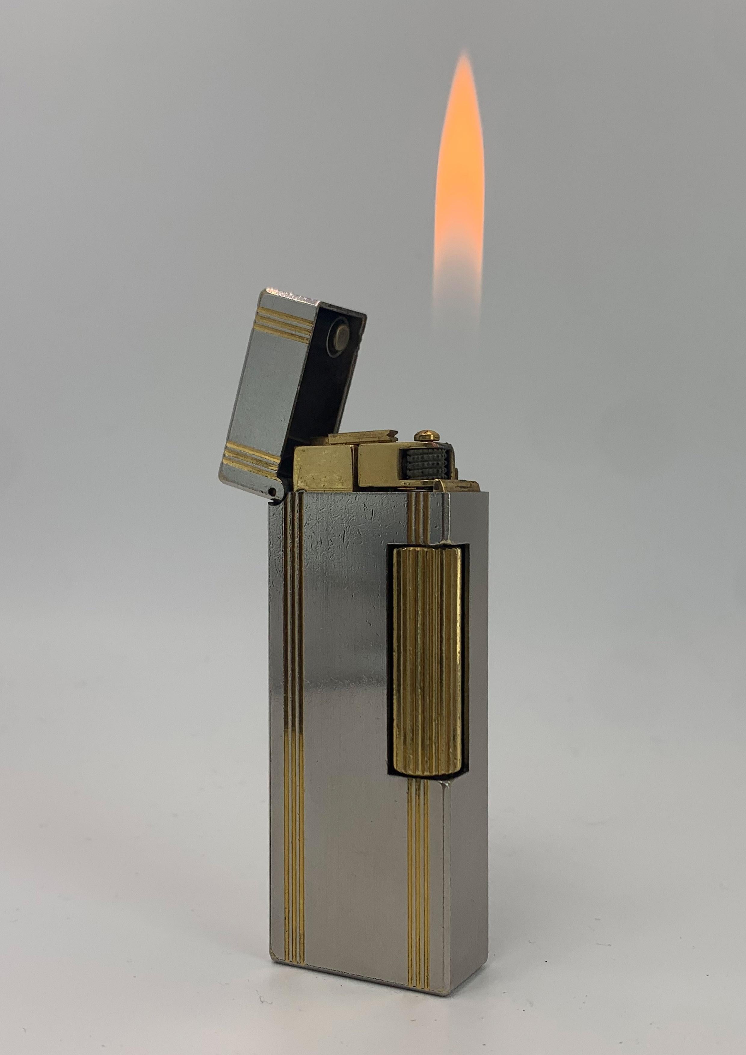 Dunhill Encendedor de Bolsillo Rollagas Bicolor Dorado 18ct en venta 11