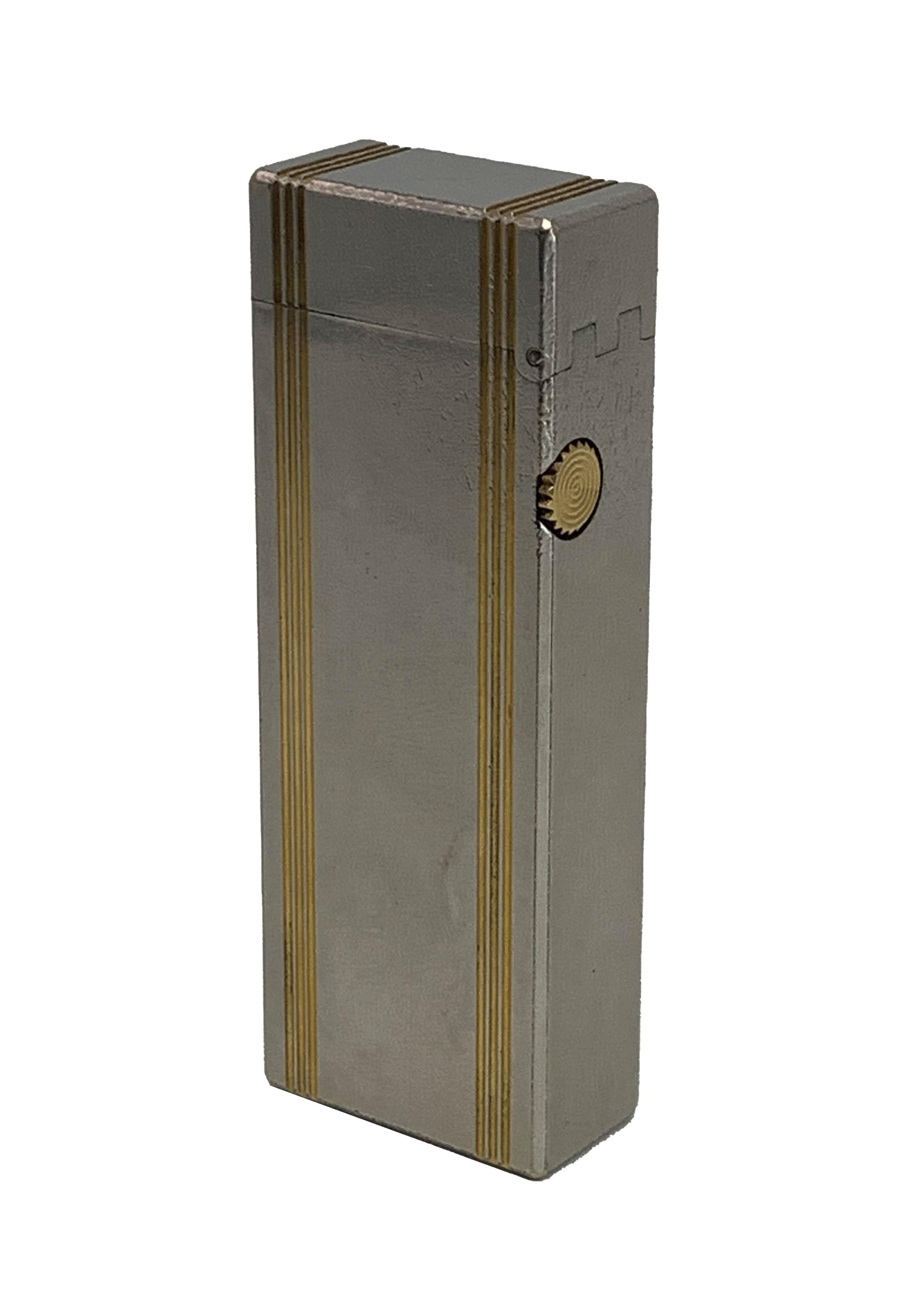 Dunhill Encendedor de Bolsillo Rollagas Bicolor Dorado 18ct Metal en venta