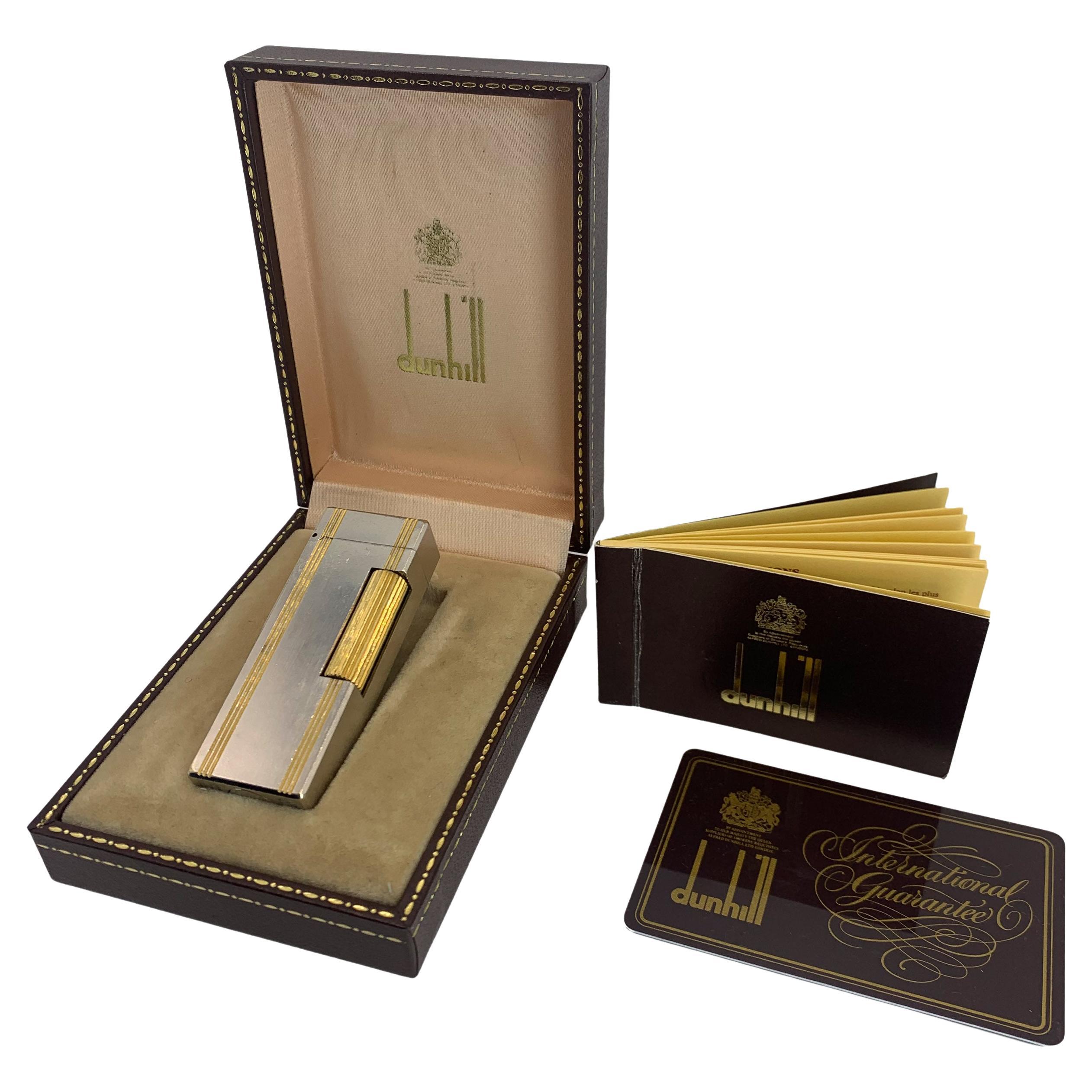 Dunhill Encendedor de Bolsillo Rollagas Bicolor Dorado 18ct