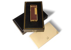 Accendino Rollagas Classic di Dunhill placcato oro rosso 18ct con scatola e manutenzione