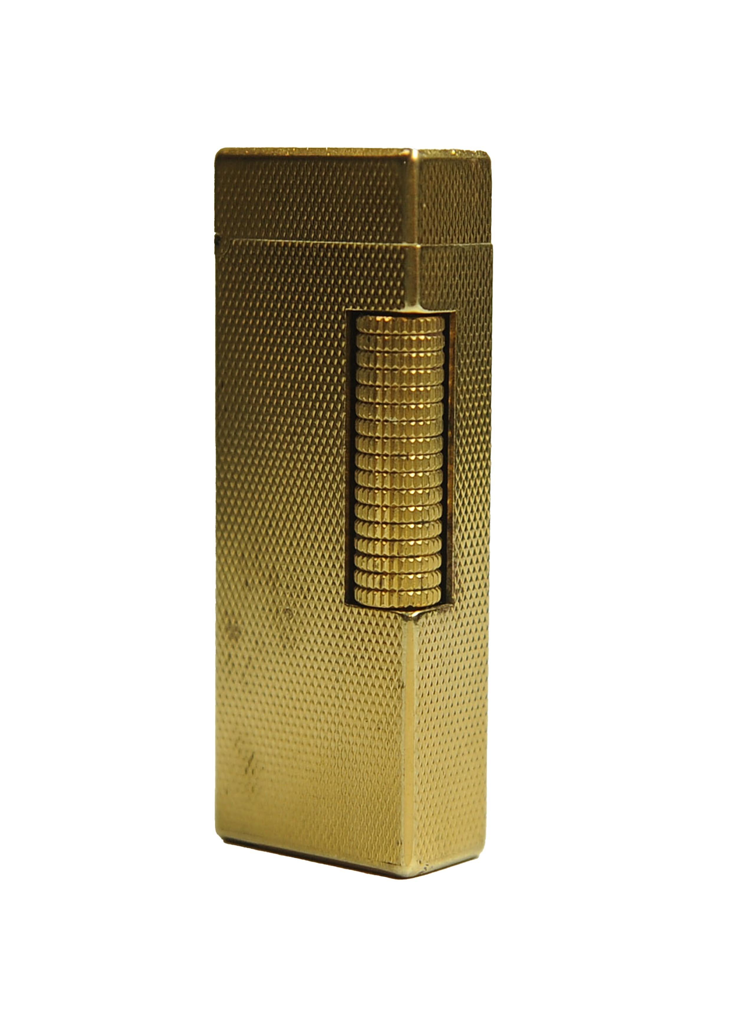 Dunhill 18ct Gold Plated Rollagas Cigarette Lighter With Box & Papers Serviced en vente 2
