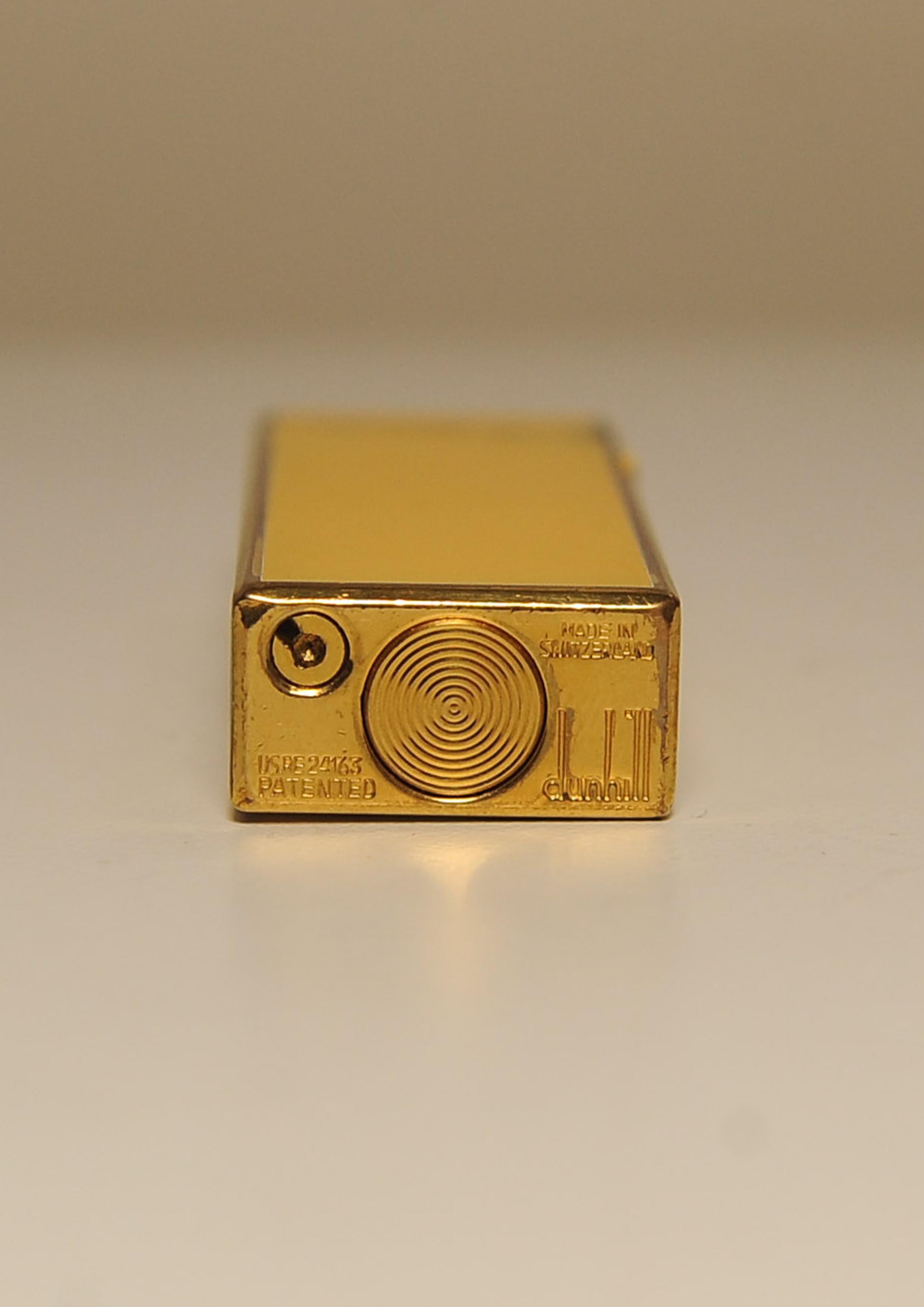 Dunhill 18ct Gold Plated Yellow Lacquered Rollagas Lighter Serviced Working en vente 12