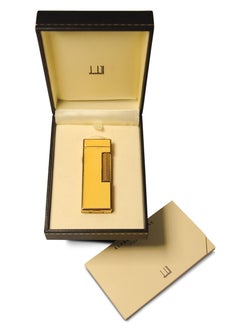 Dunhill 18ct Gold Plated Yellow Lacquered Rollagas Lighter Serviced Working