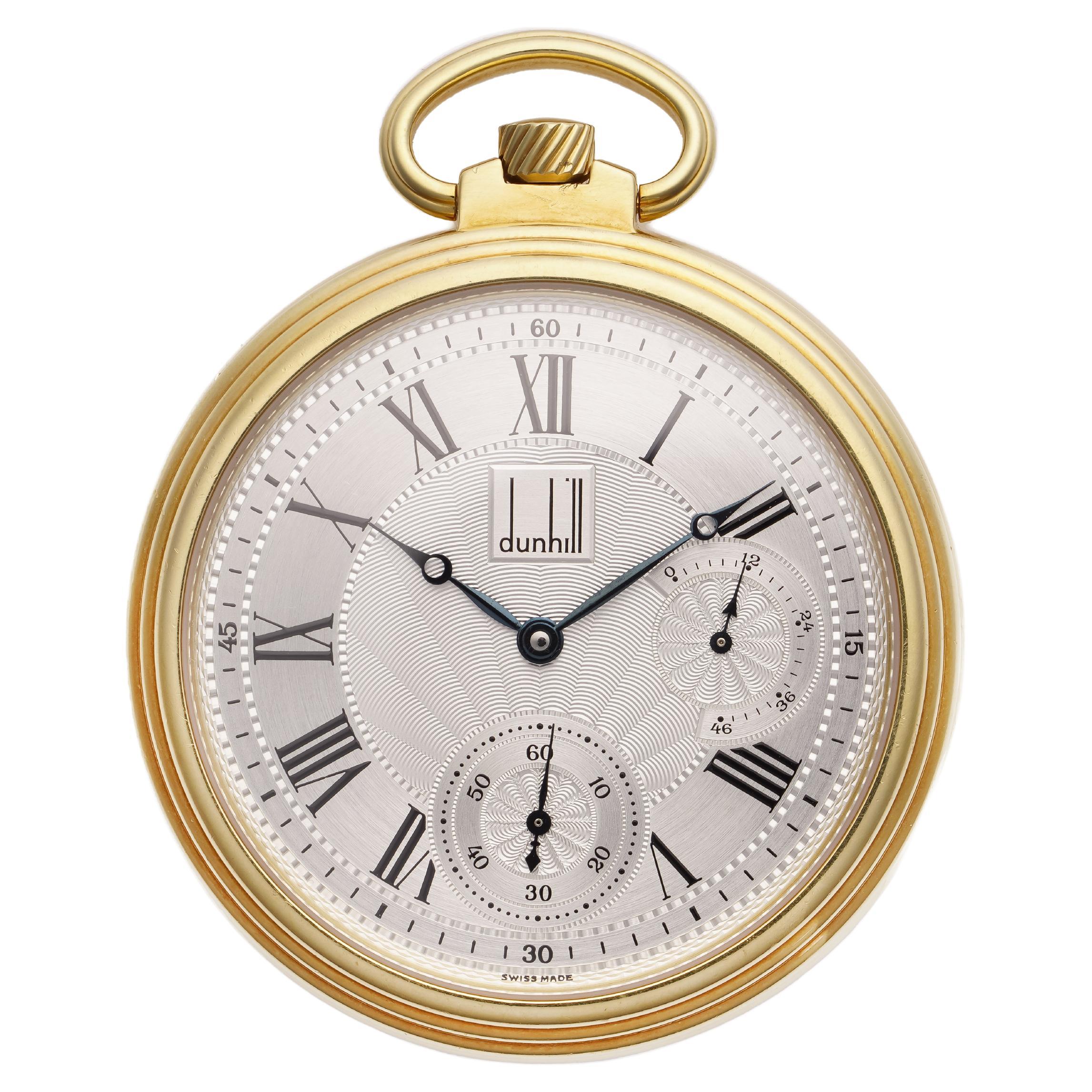 Reloj de bolsillo Dunhill Centenario de oro amarillo de 18 quilates en venta