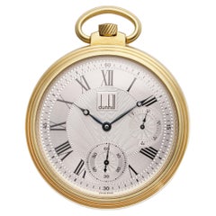 Reloj de bolsillo Dunhill Centenario de oro amarillo de 18 quilates