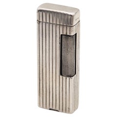 Accendino tascabile a benzina Rollalite DUNHILL 1938 in argento massiccio 925
