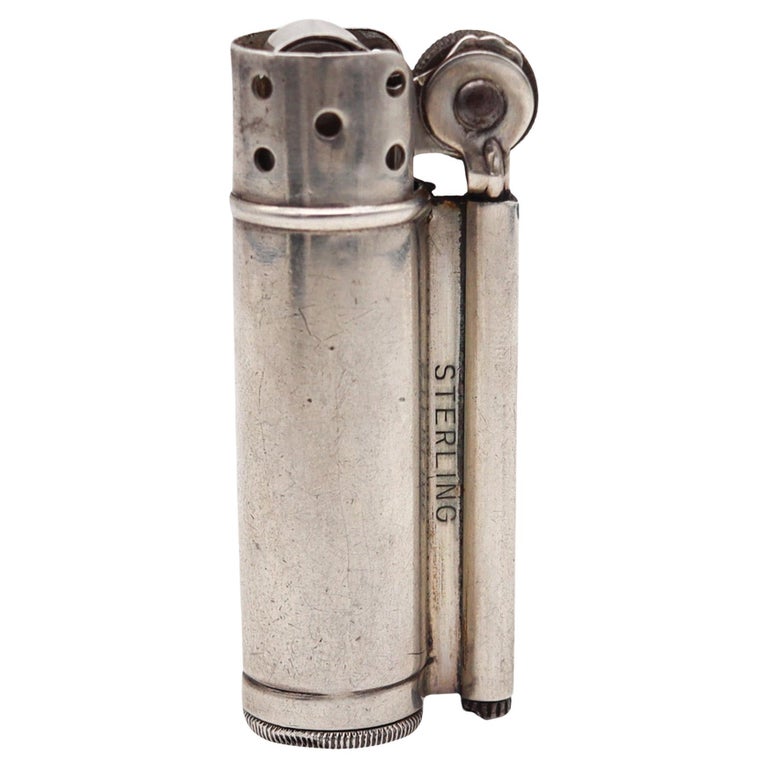DUNHILL 1940 Service Petrol Pocket Lighter In Solid 925 Sterling 