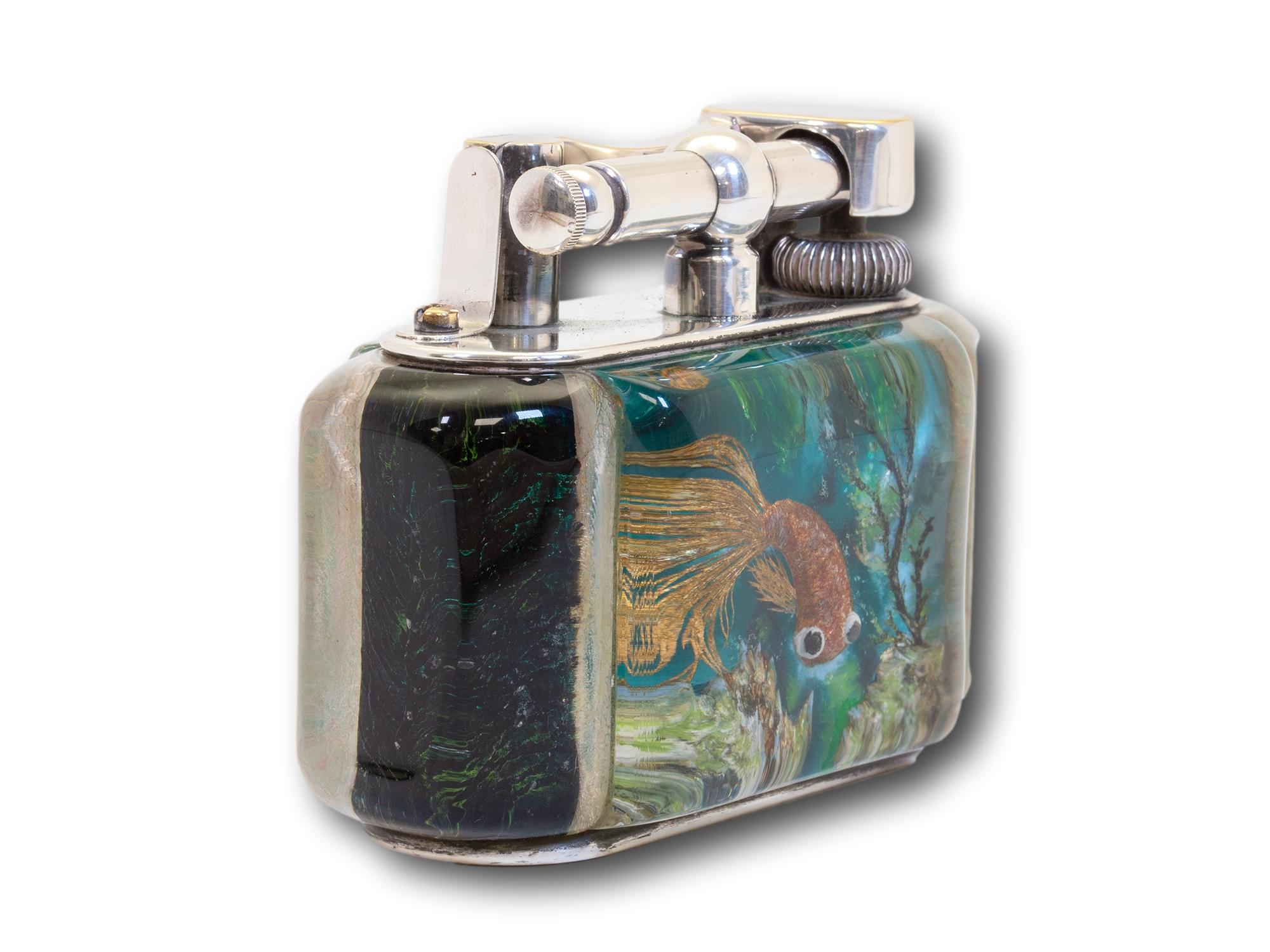 Dunhill Aquarium Half-Giant Table Lighter For Sale 3