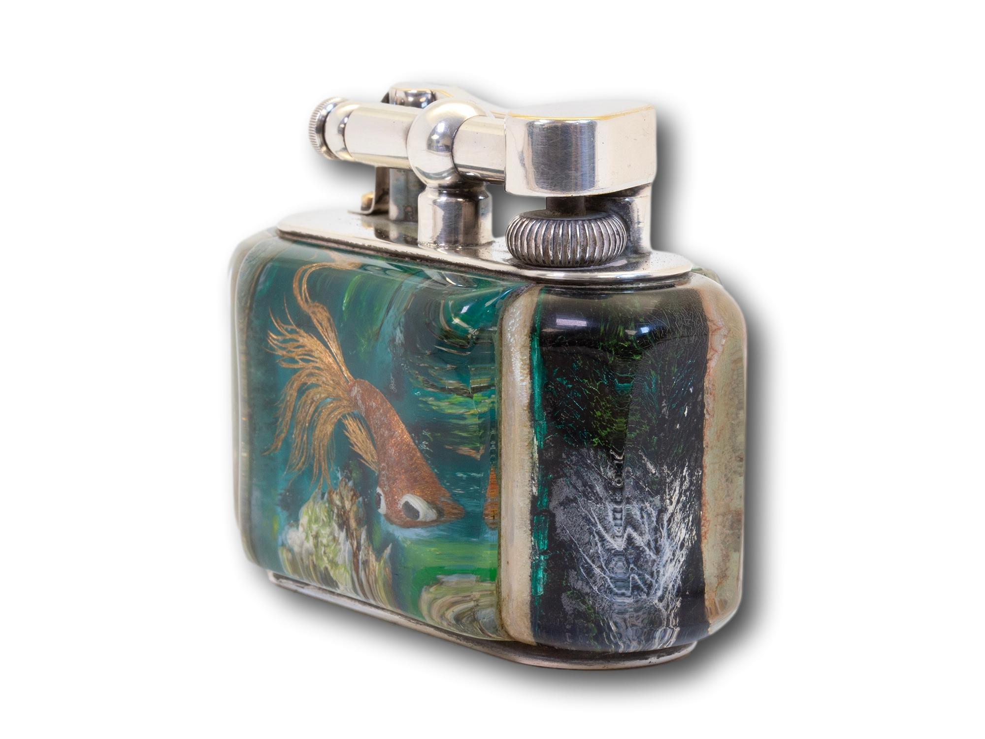 Dunhill Aquarium Half-Giant Table Lighter For Sale 5