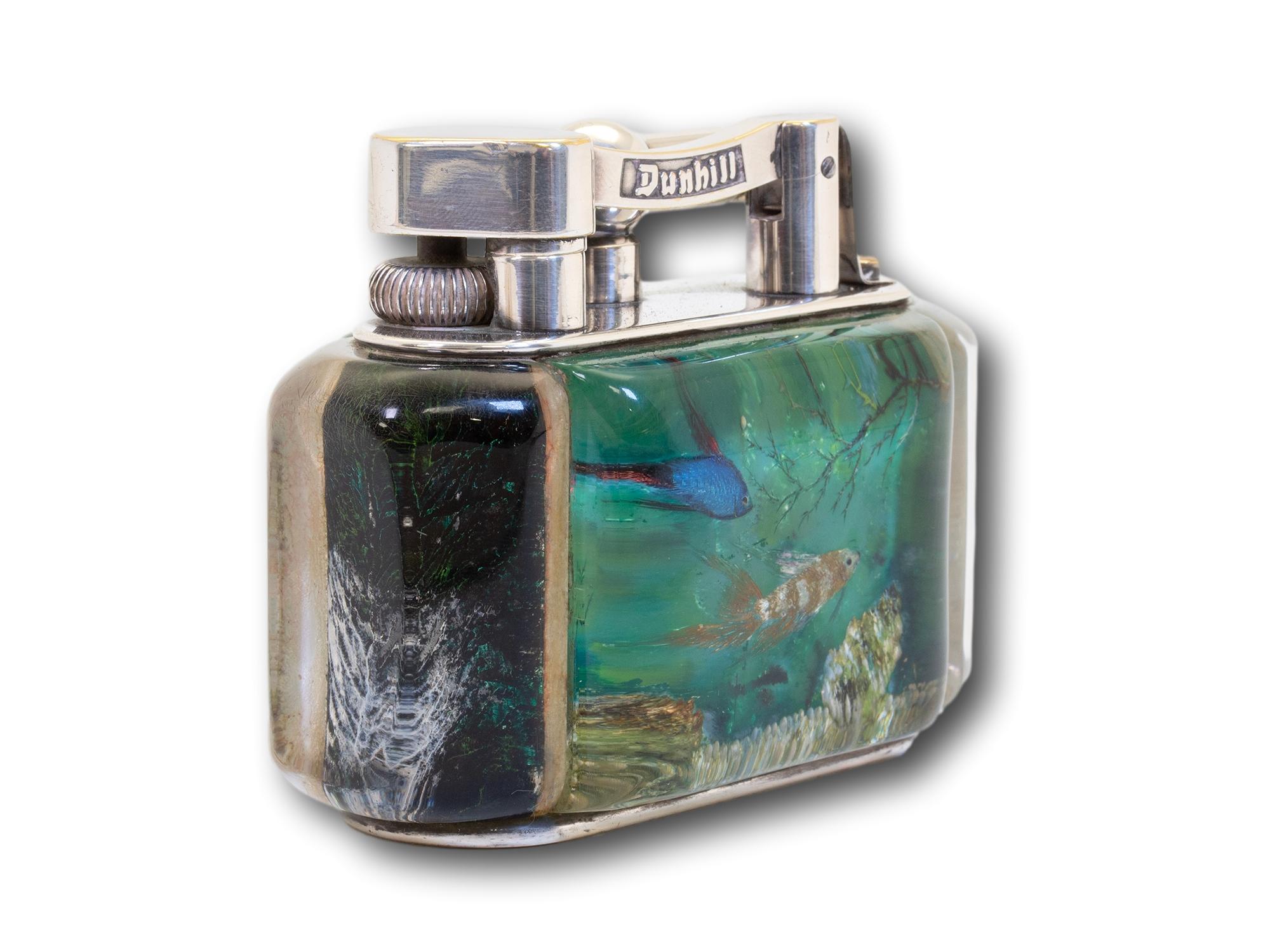 Dunhill Aquarium Half-Giant Table Lighter For Sale 7