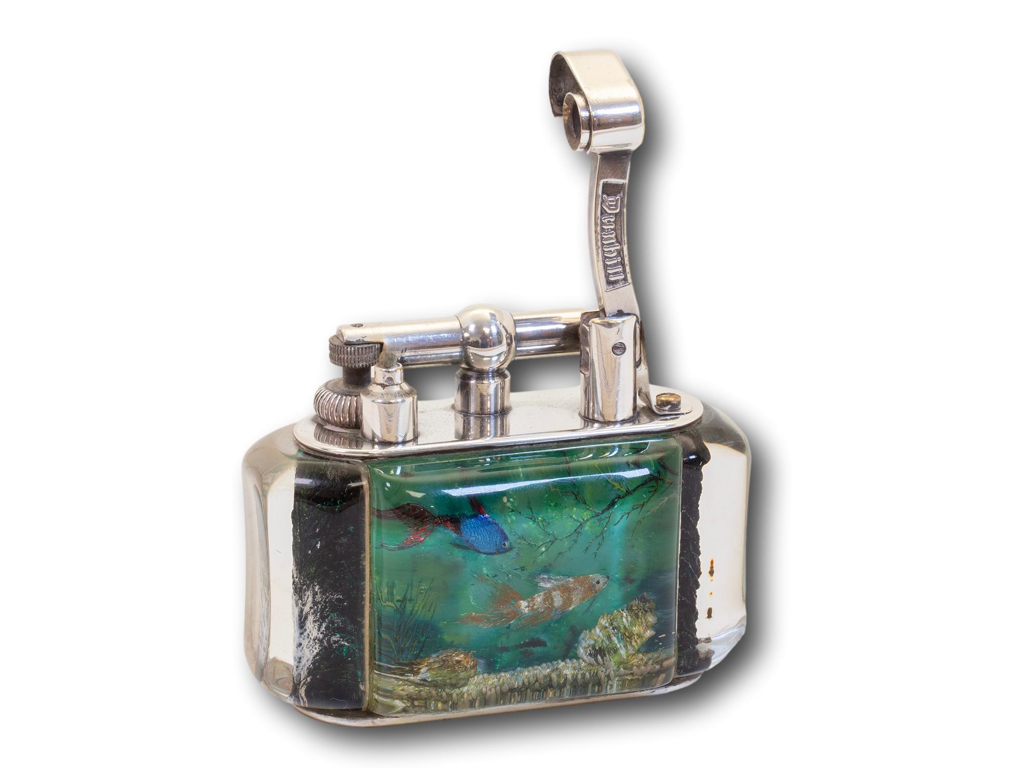 Dunhill Aquarium Half-Giant Table Lighter For Sale 8