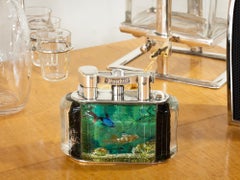 Dunhill Aquarium-Tischleuchter mit halber Glasur