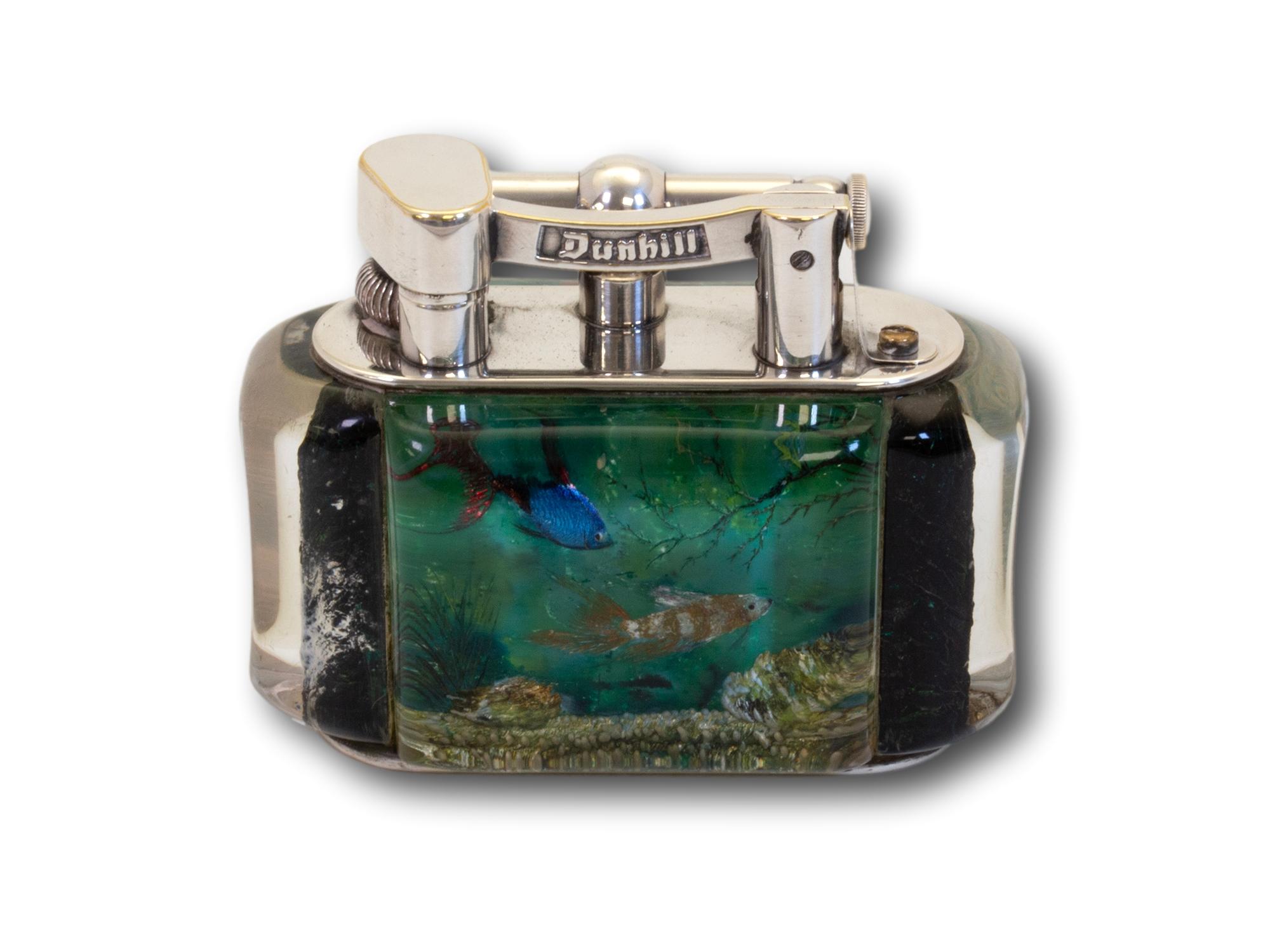Mid-20th Century Dunhill Aquarium Half-Giant Table Lighter For Sale