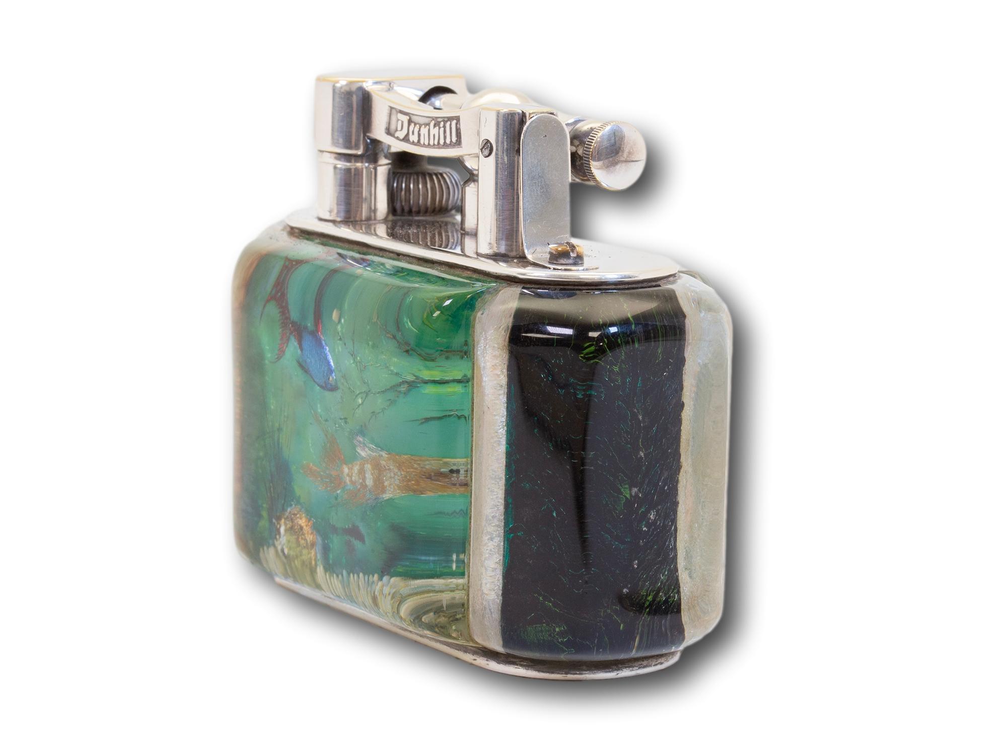 Dunhill Aquarium Half-Giant Table Lighter For Sale 1