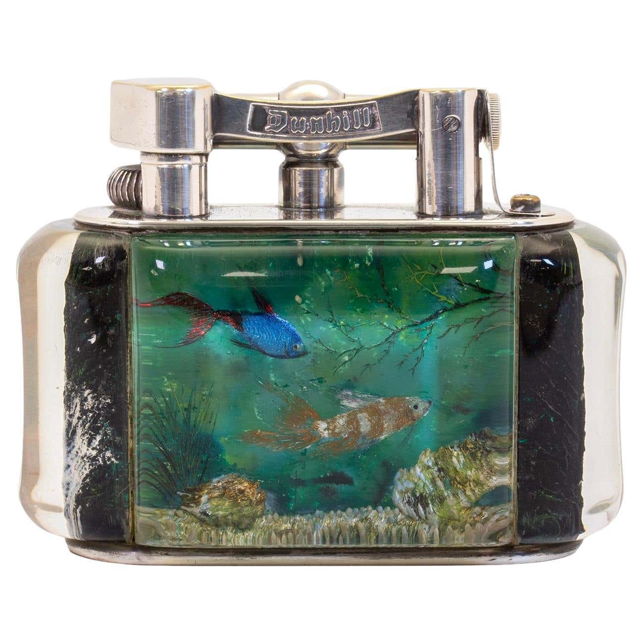 Dunhill Aquarium Half-Giant Table Lighter For Sale at 1stDibs