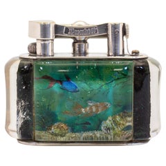Dunhill Aquarium-Tischleuchter mit halber Glasur