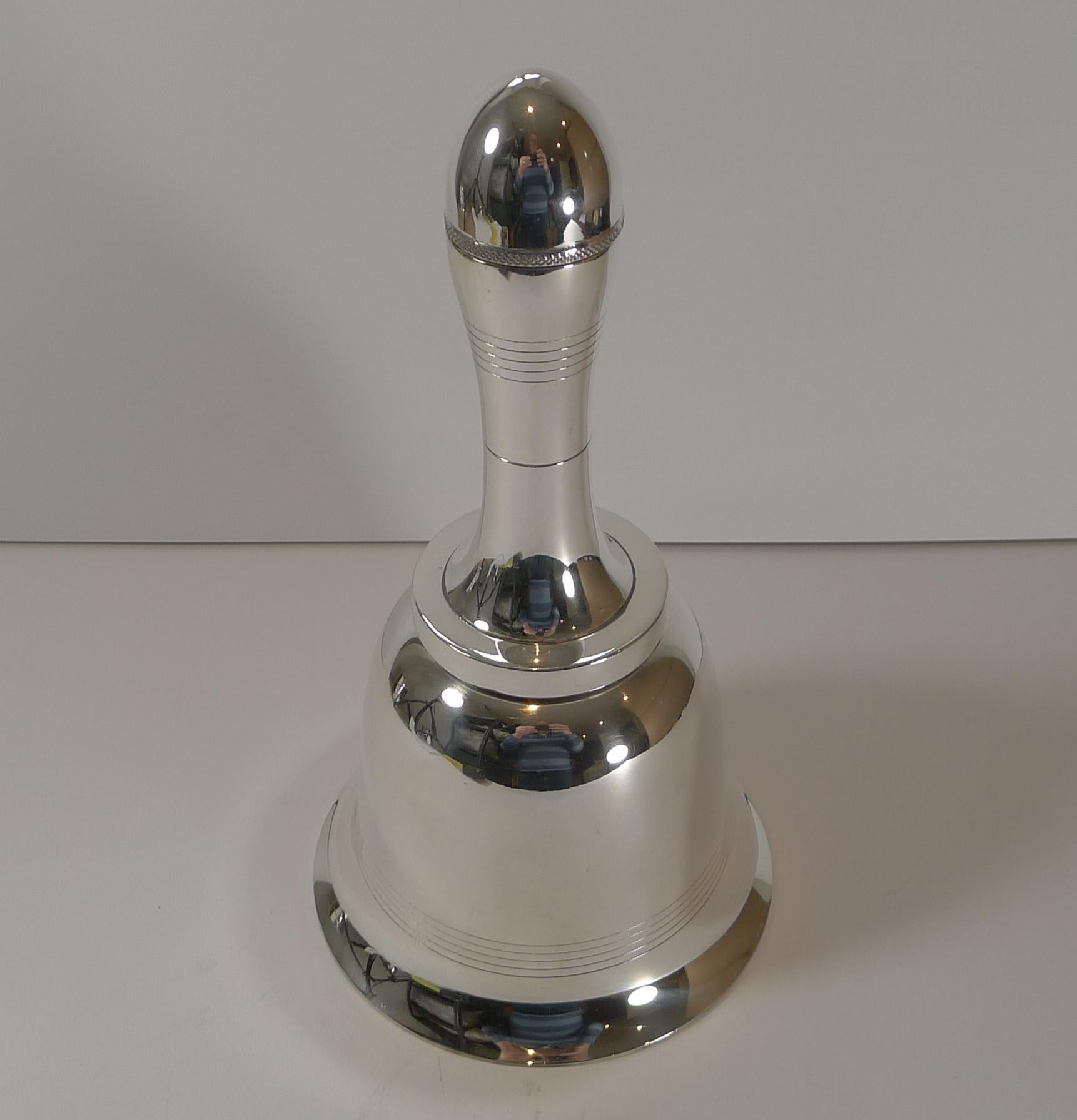 Dunhill Art Deco Bell Shaped Cocktail Shaker, Reg. 1937 5