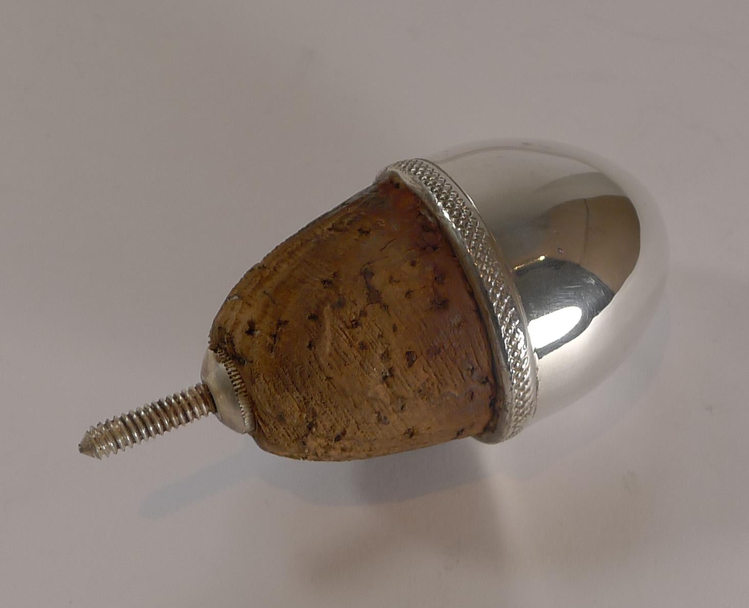 Silver Plate Dunhill Art Deco Bell Shaped Cocktail Shaker, Reg. 1937