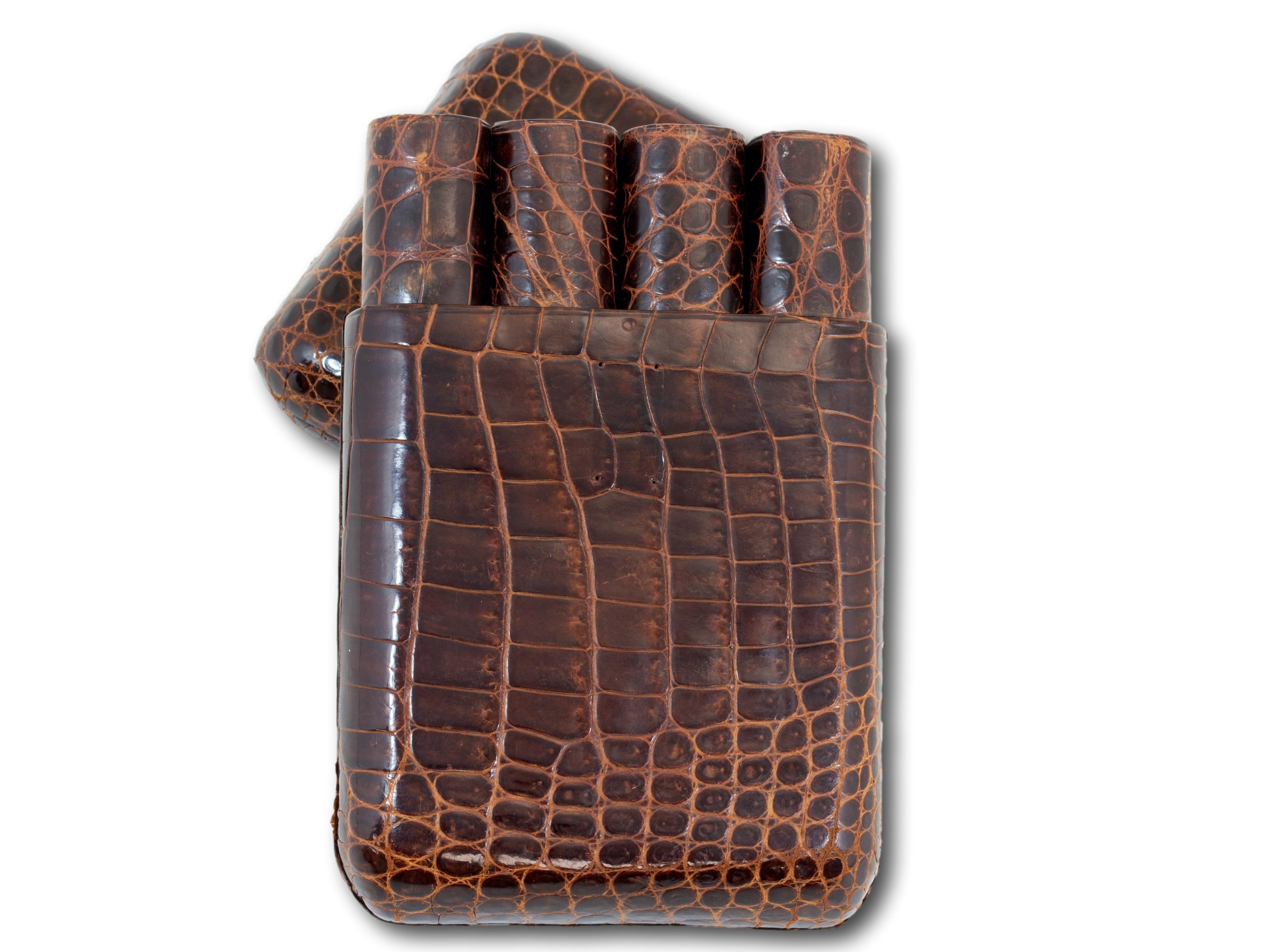 Leather Dunhill Art Deco Cigar Wallet