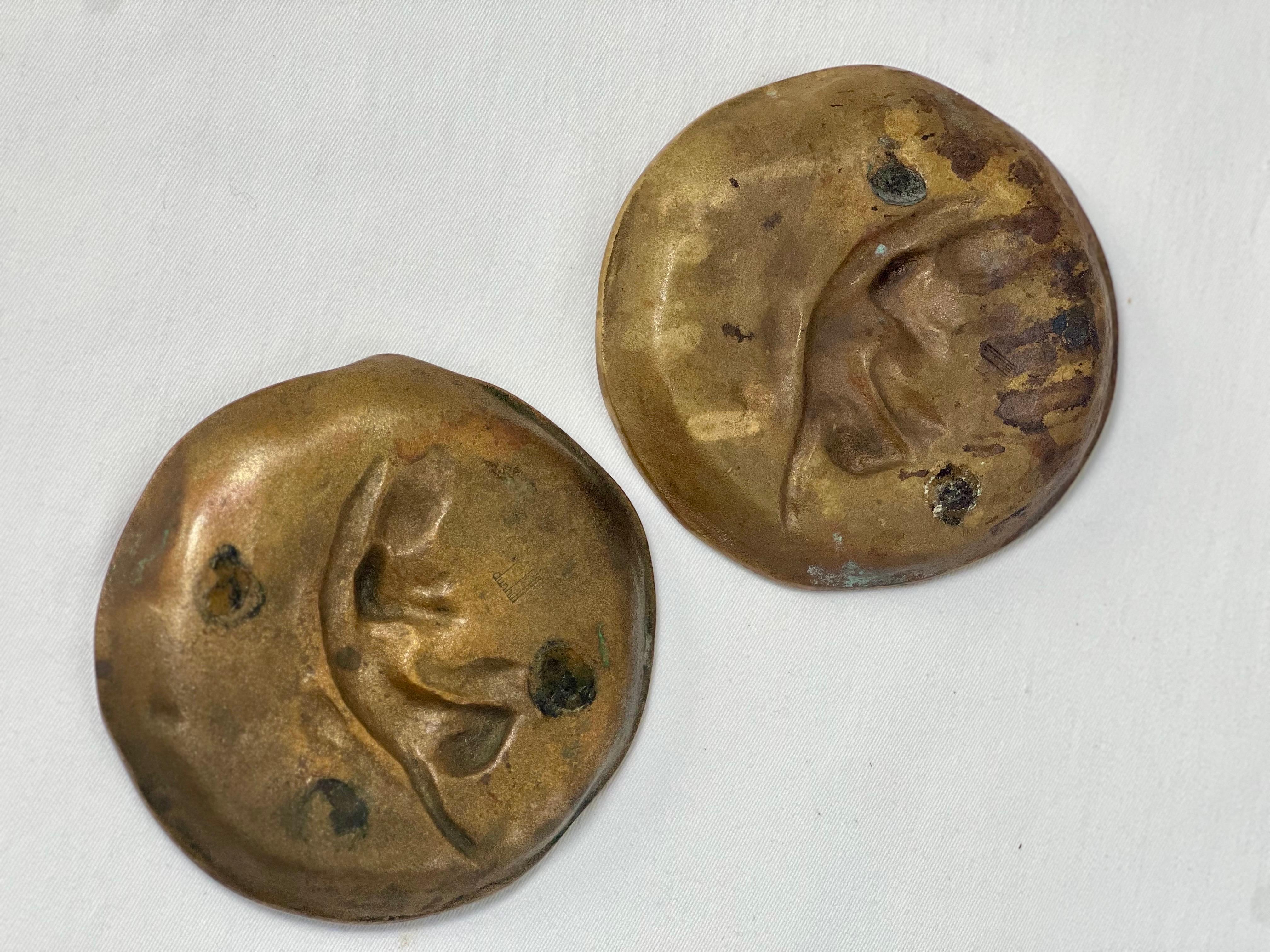Bronze Cendriers Vide Poche en bronze patiné Art Nouveau Dunhill en vente