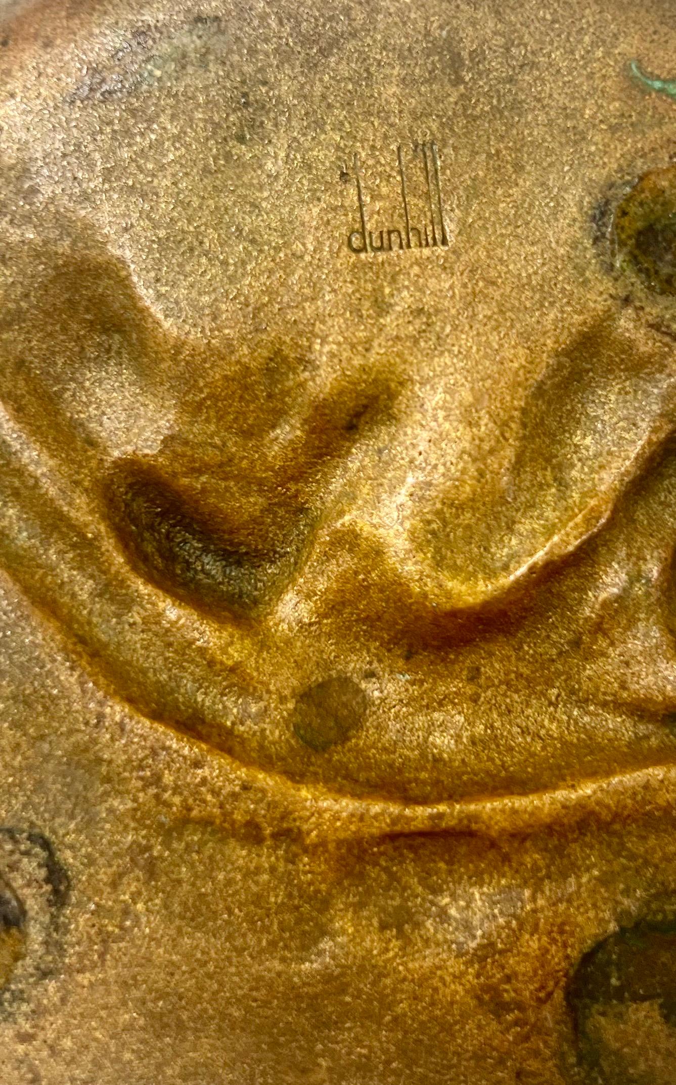 Cendriers Vide Poche en bronze patiné Art Nouveau Dunhill en vente 2