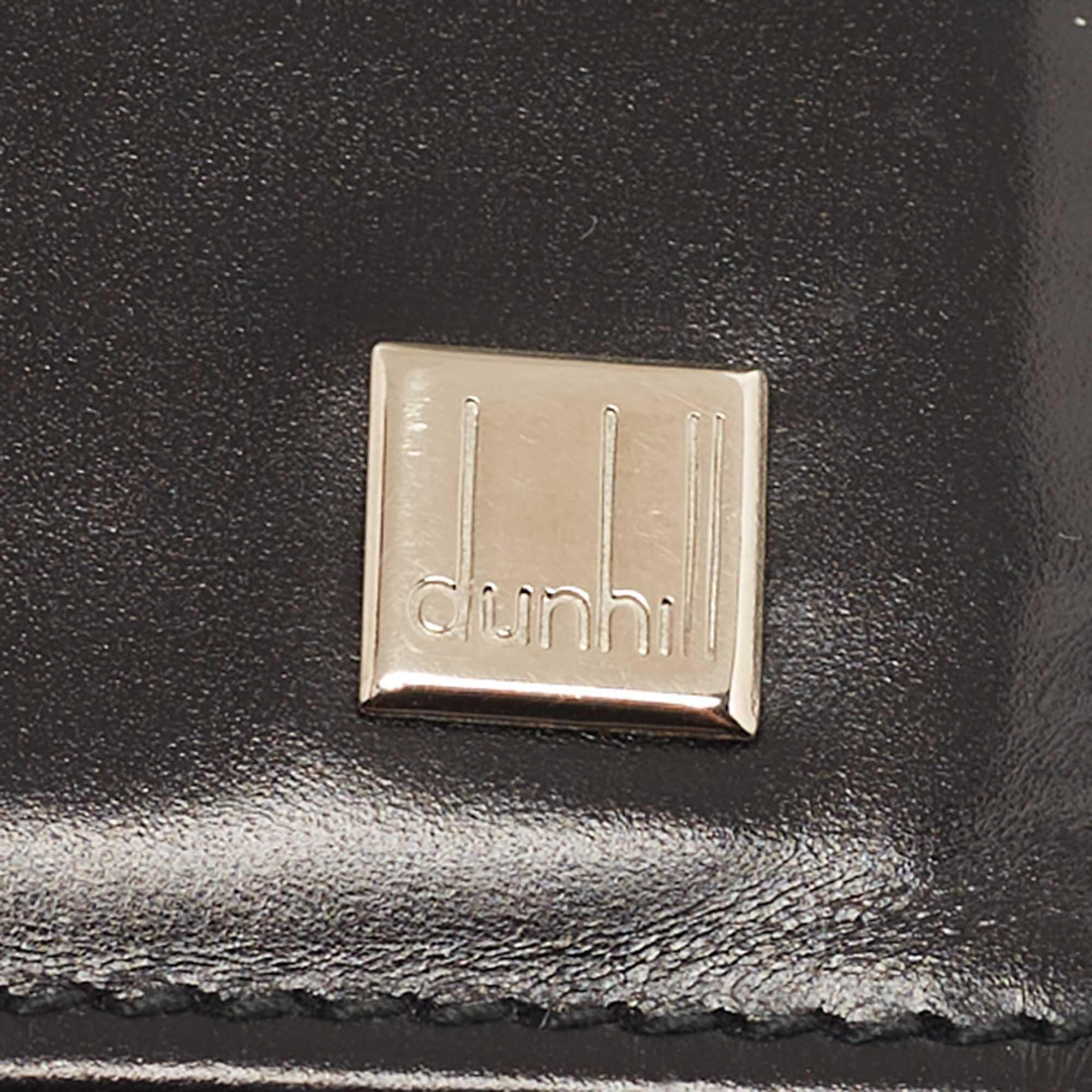 Dunhill Black/Brown Leather Card Holder For Sale 4