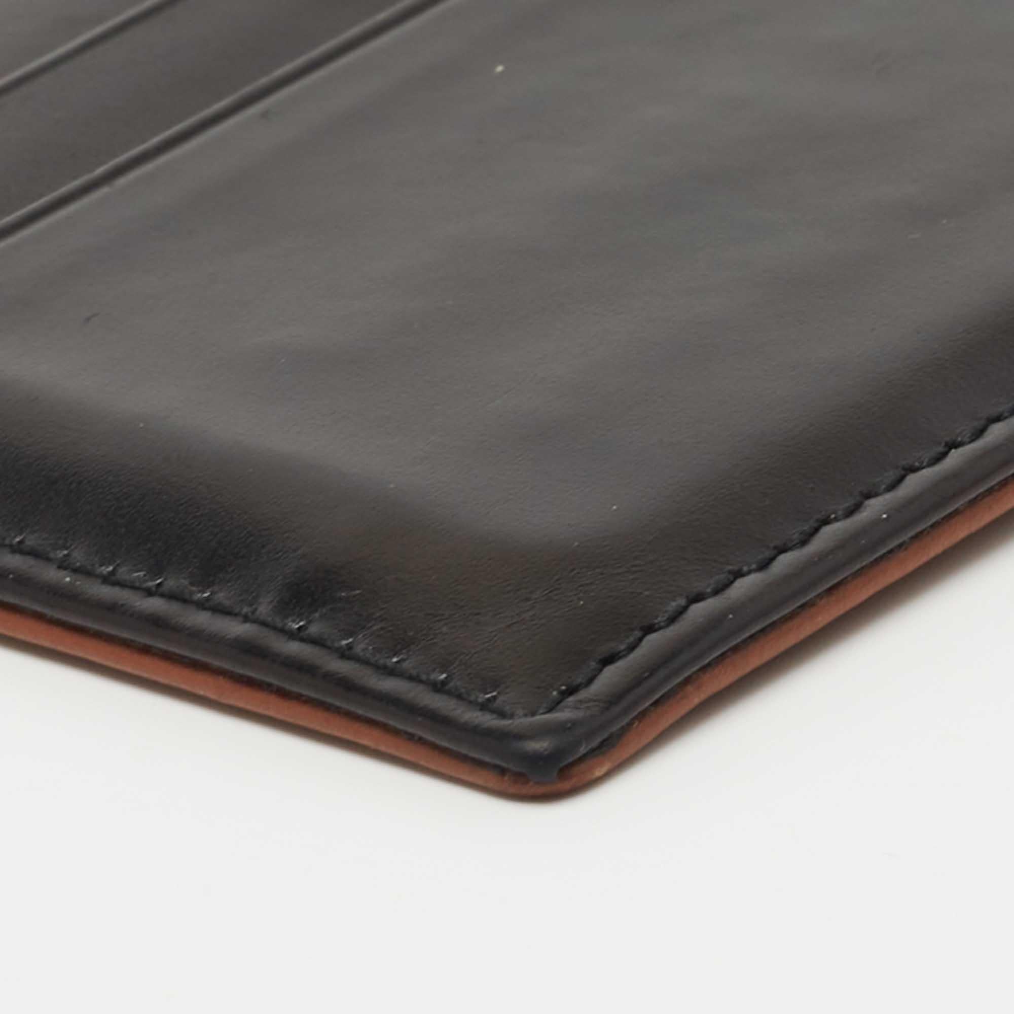 Dunhill Black/Brown Leather Card Holder For Sale 5