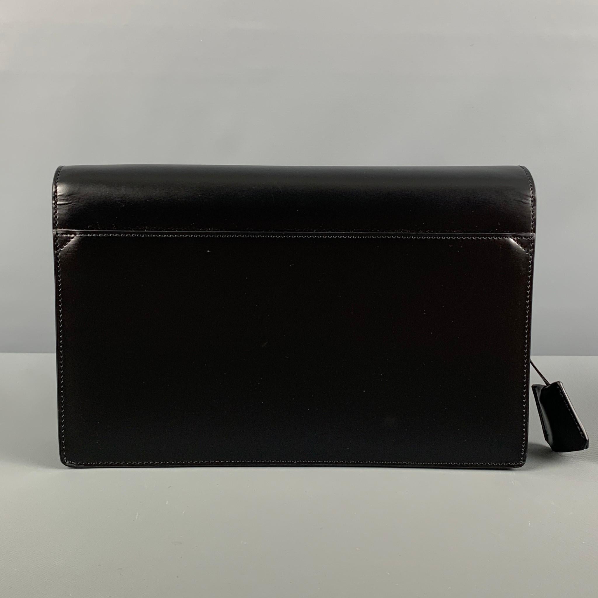 DUNHILL Black Cowhide Leather Confidential Second Bag In New Condition In San Francisco, CA