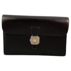DUNHILL Black Cowhide Leather Confidential Second Bag