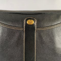 DUNHILL Black Gold Crackled Leather Bags
