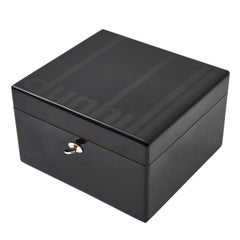 Retro Dunhill Black Lacquer Humidor, circa 1995