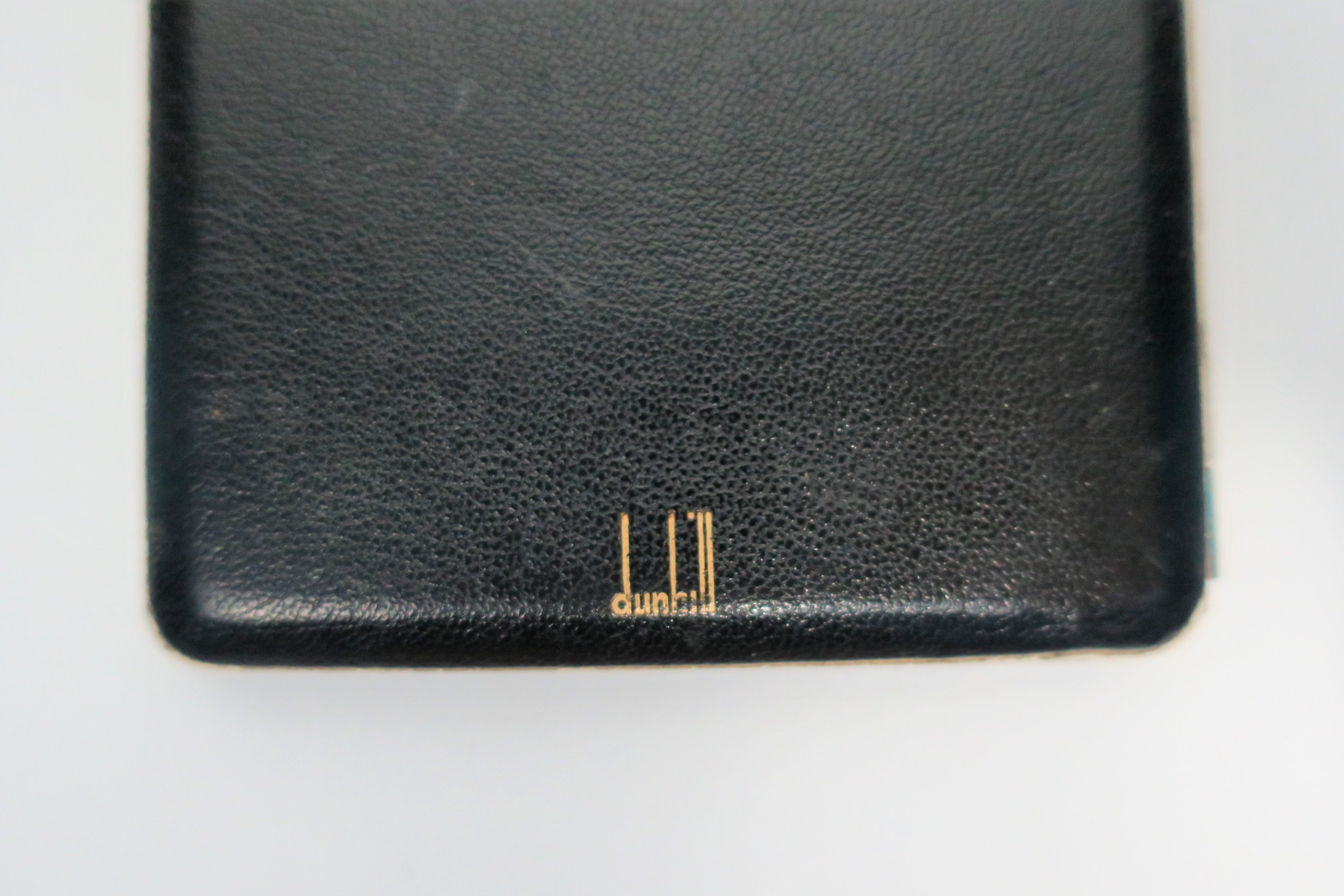 Modern Dunhill Black Leather and Brass Cigarette Holder Case