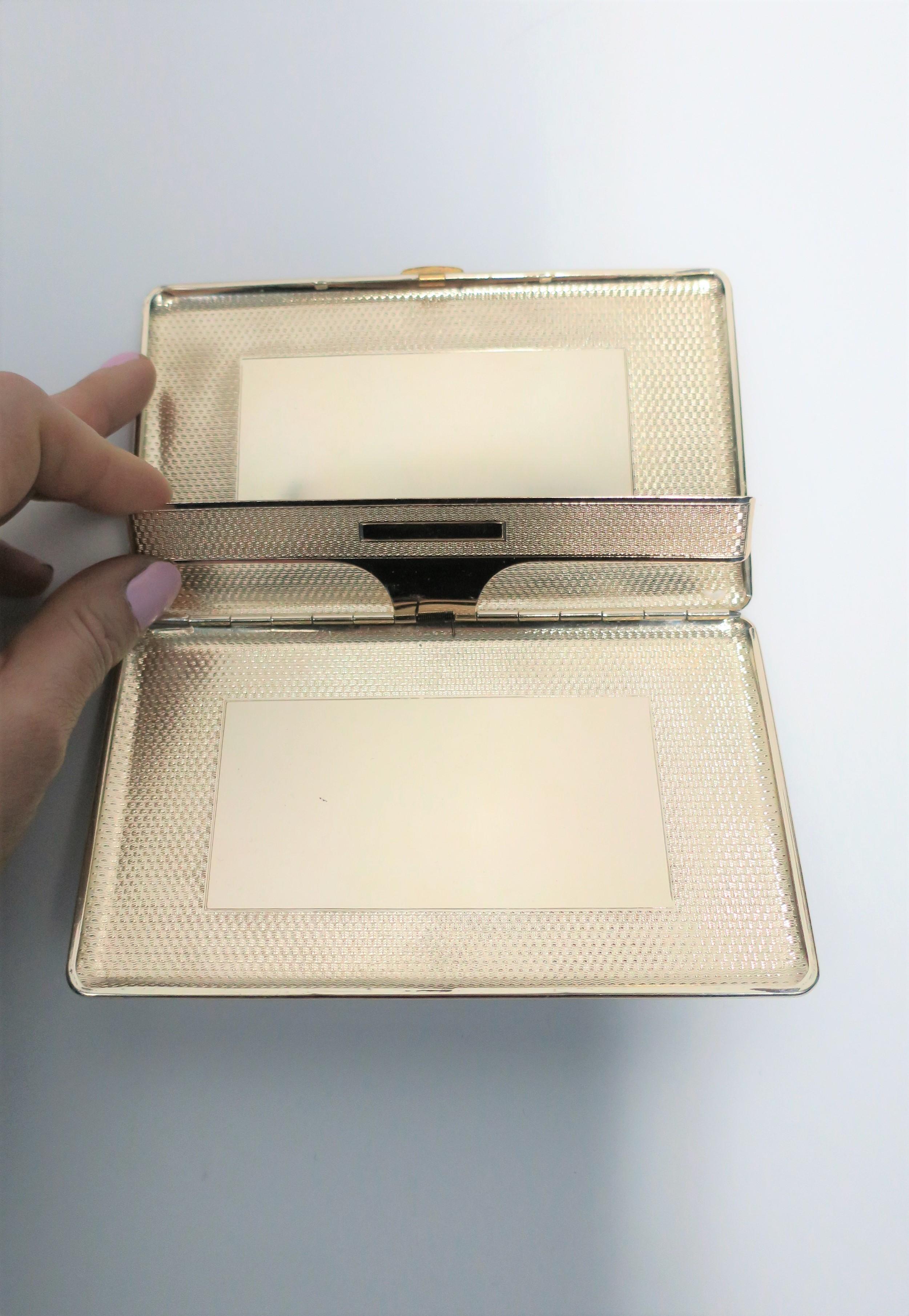 Dunhill Black Leather and Brass Cigarette Holder Case In Good Condition In New York, NY