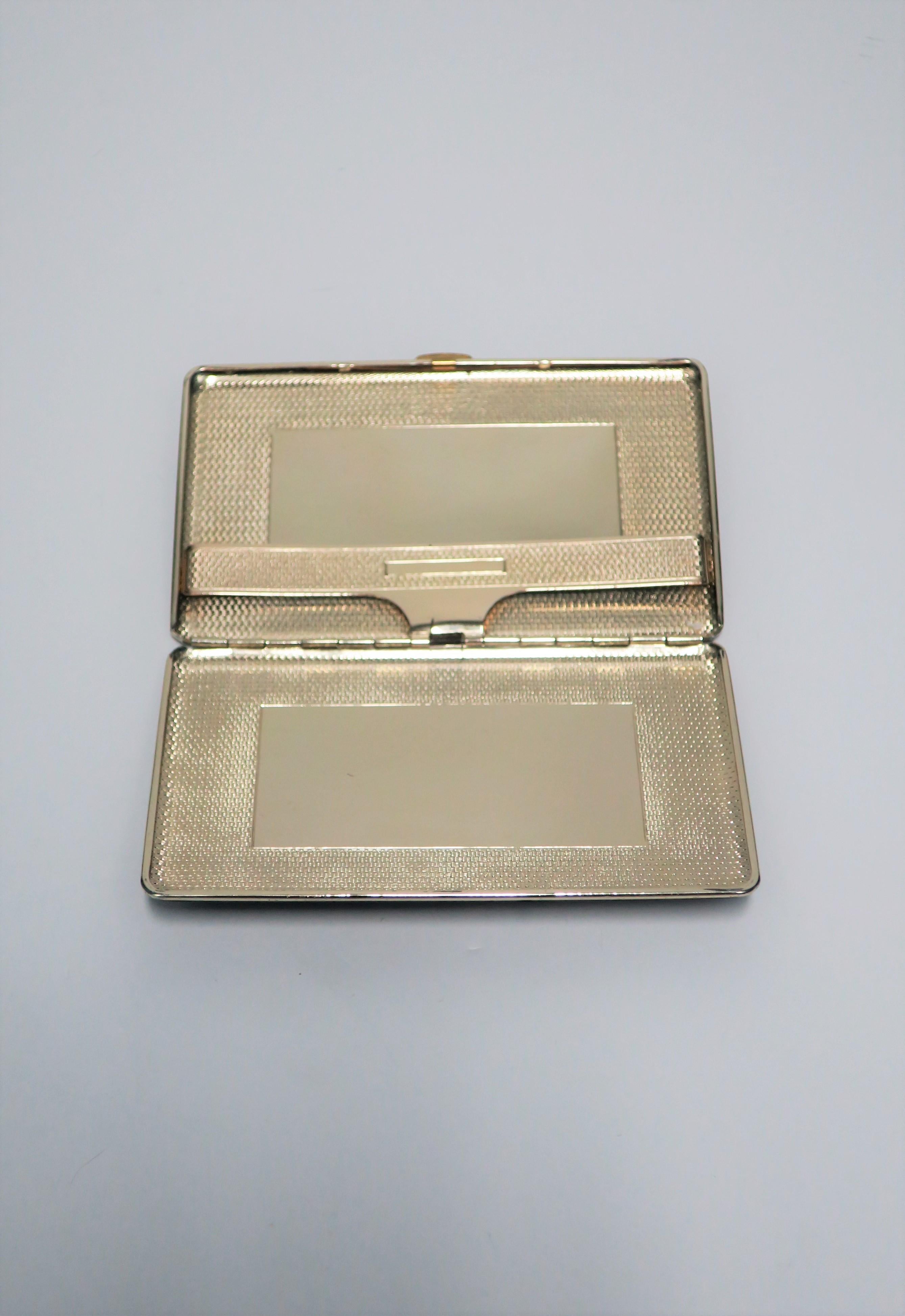 20th Century Dunhill Black Leather and Brass Cigarette Holder Case