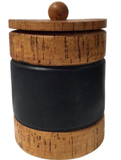 Dunhill Black Leather & Cork Humidor