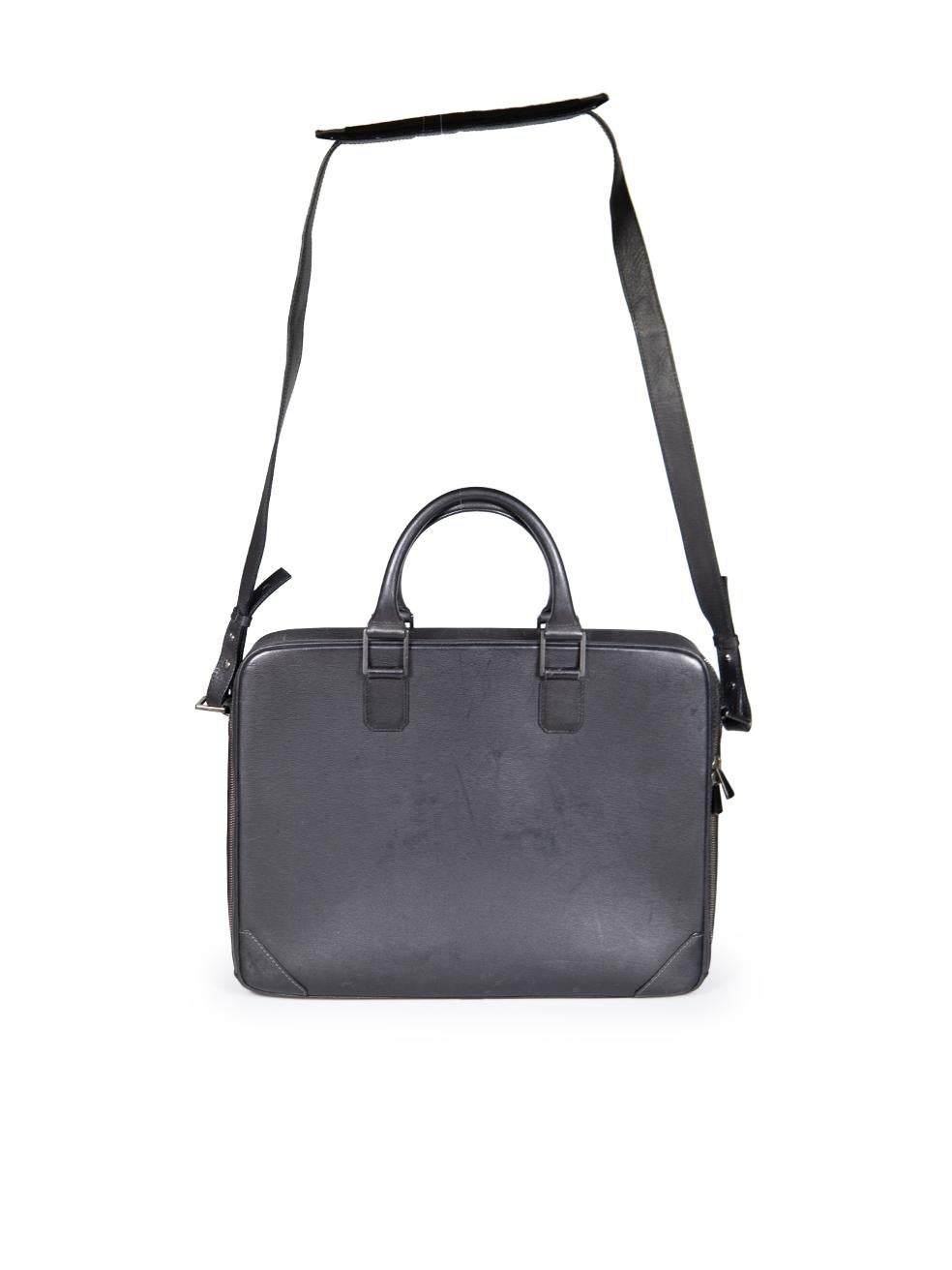Dunhill Black Leather Medium Briefcase In Good Condition In London, GB