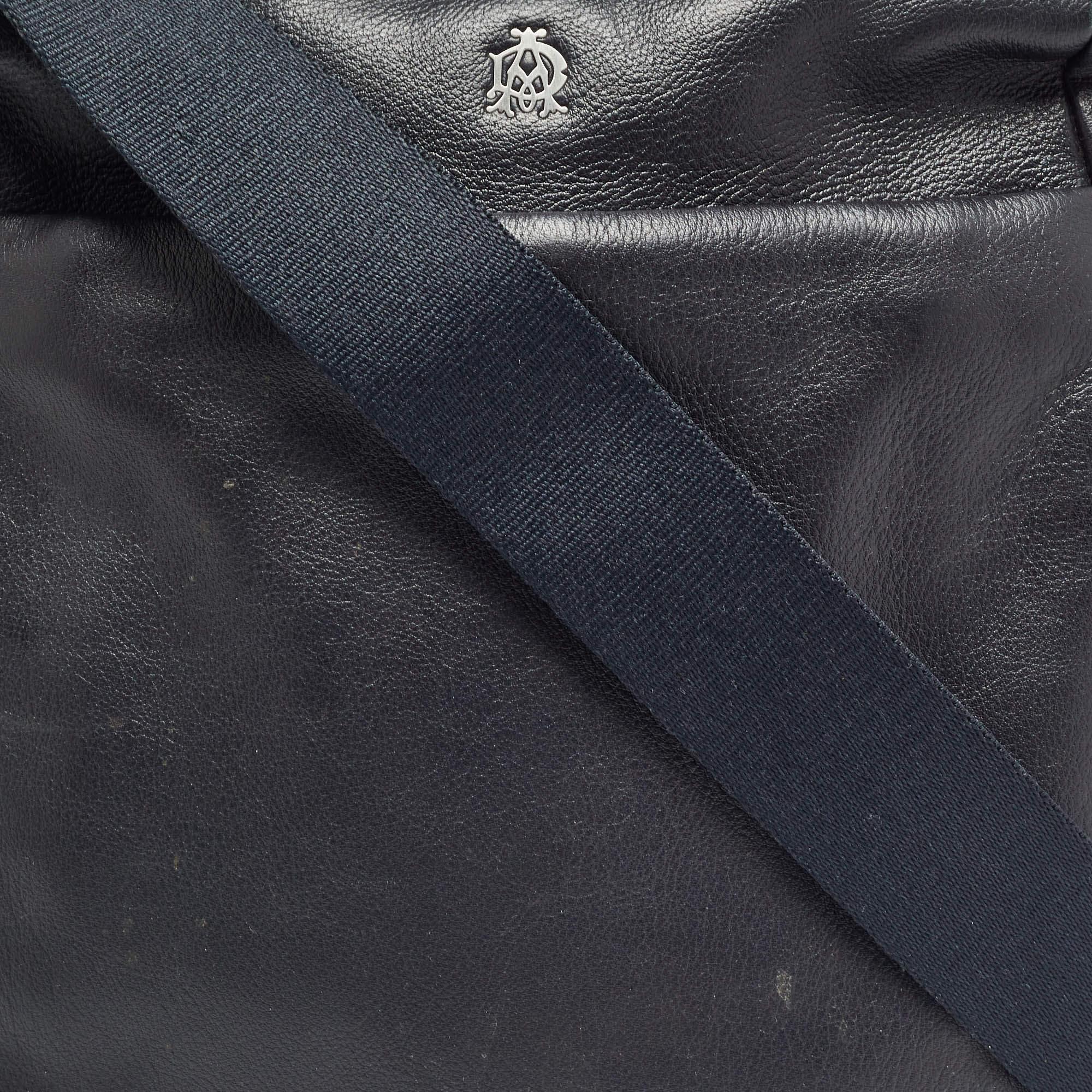 Bolso Mensajero Dunhill Negro Piel con Cremallera 1