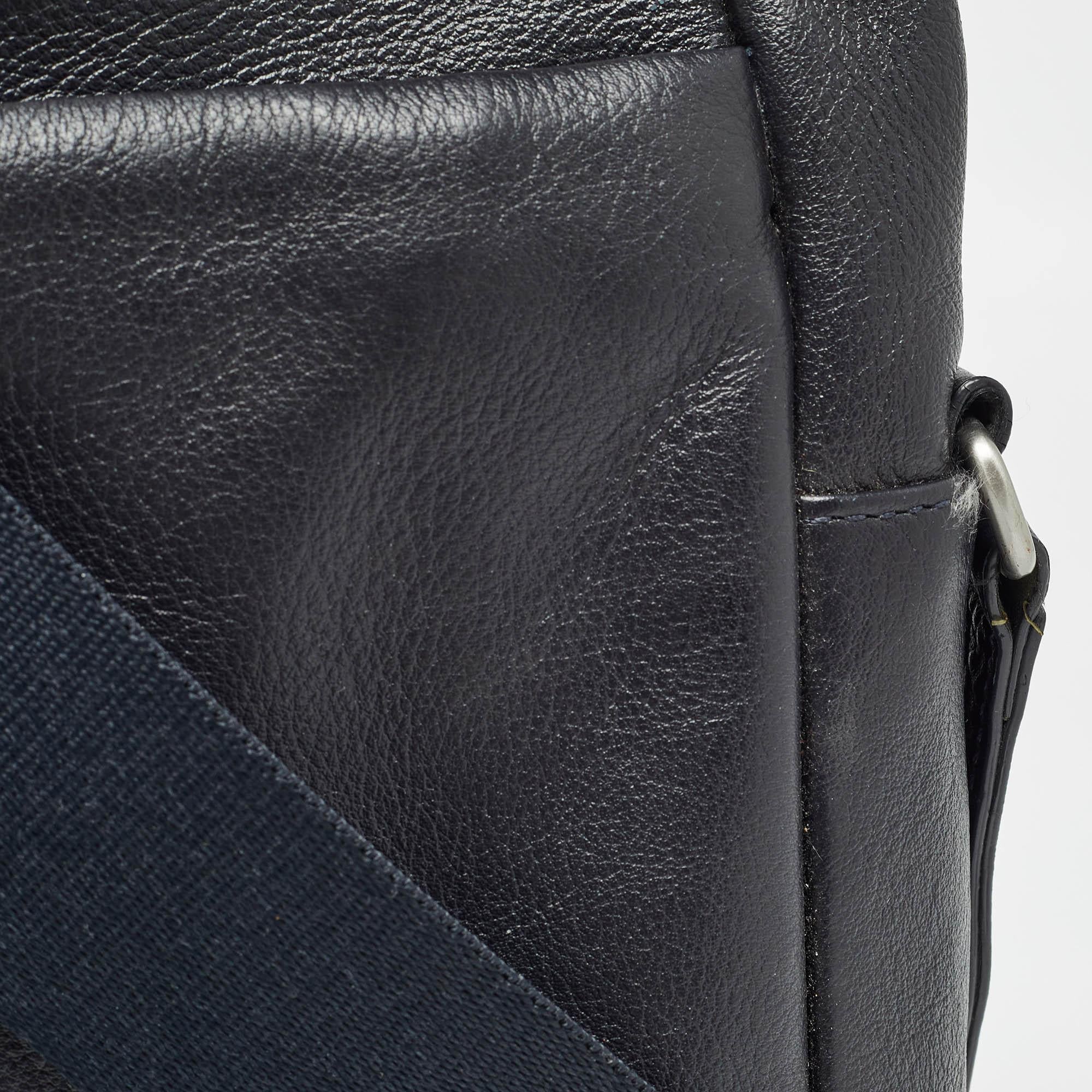 Bolso Mensajero Dunhill Negro Piel con Cremallera 2