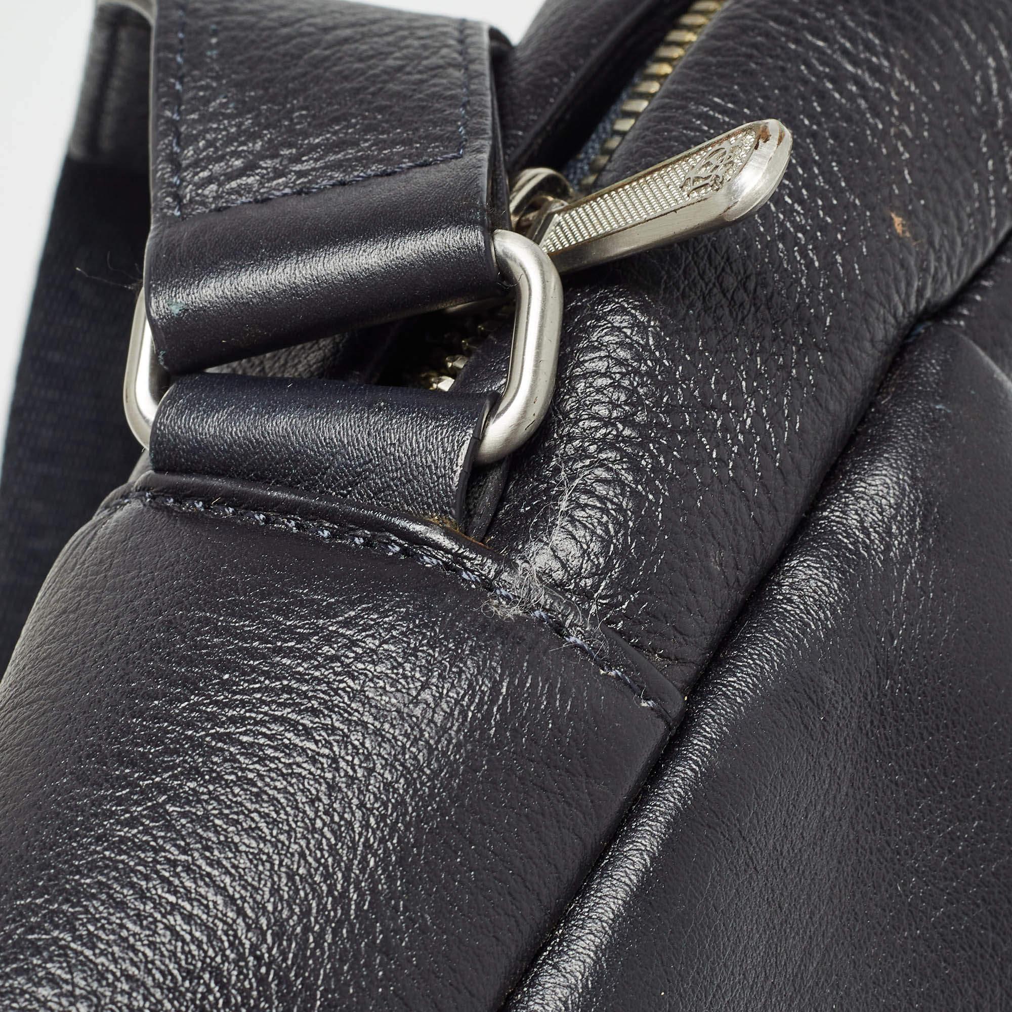 Bolso Mensajero Dunhill Negro Piel con Cremallera 3