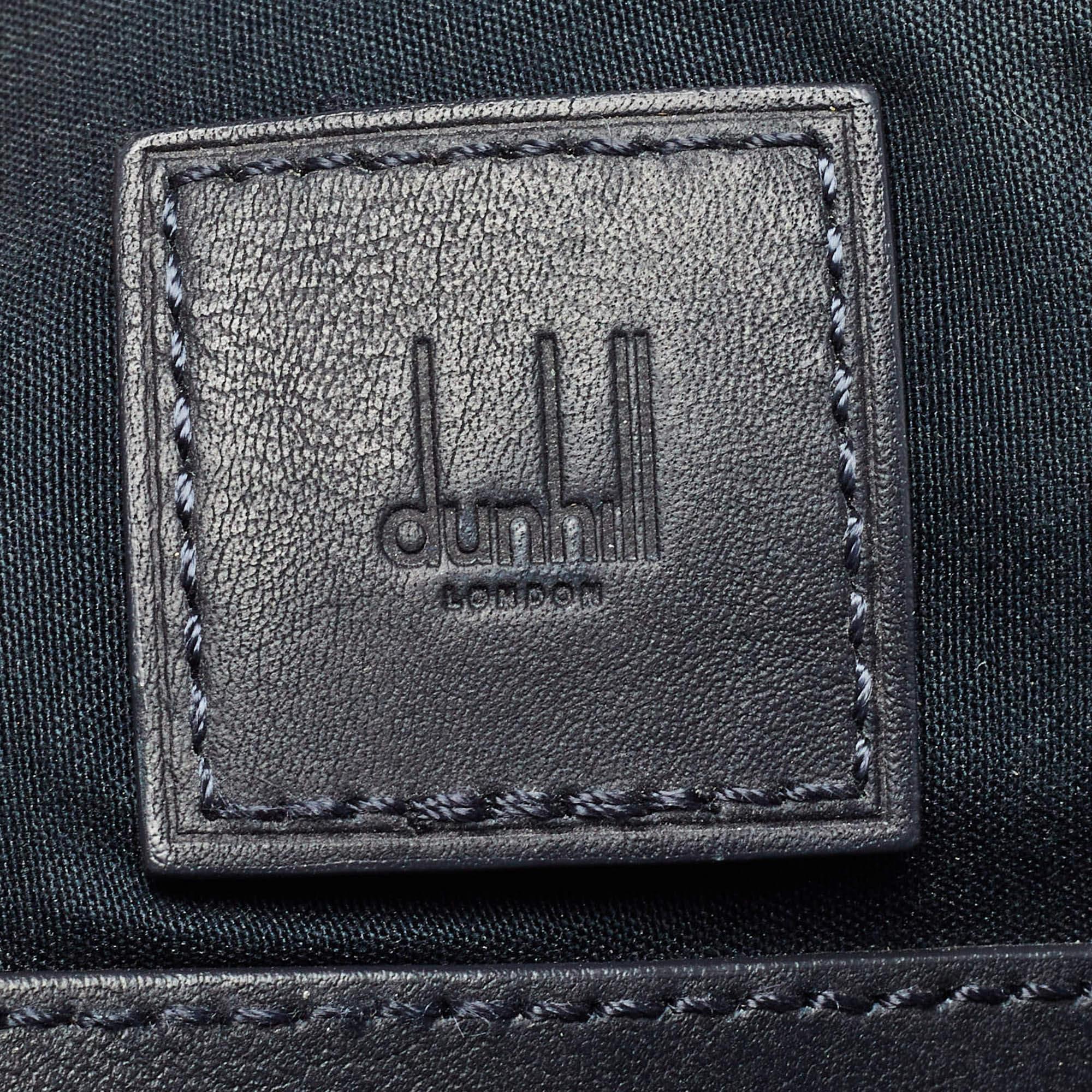 Bolso Mensajero Dunhill Negro Piel con Cremallera 5
